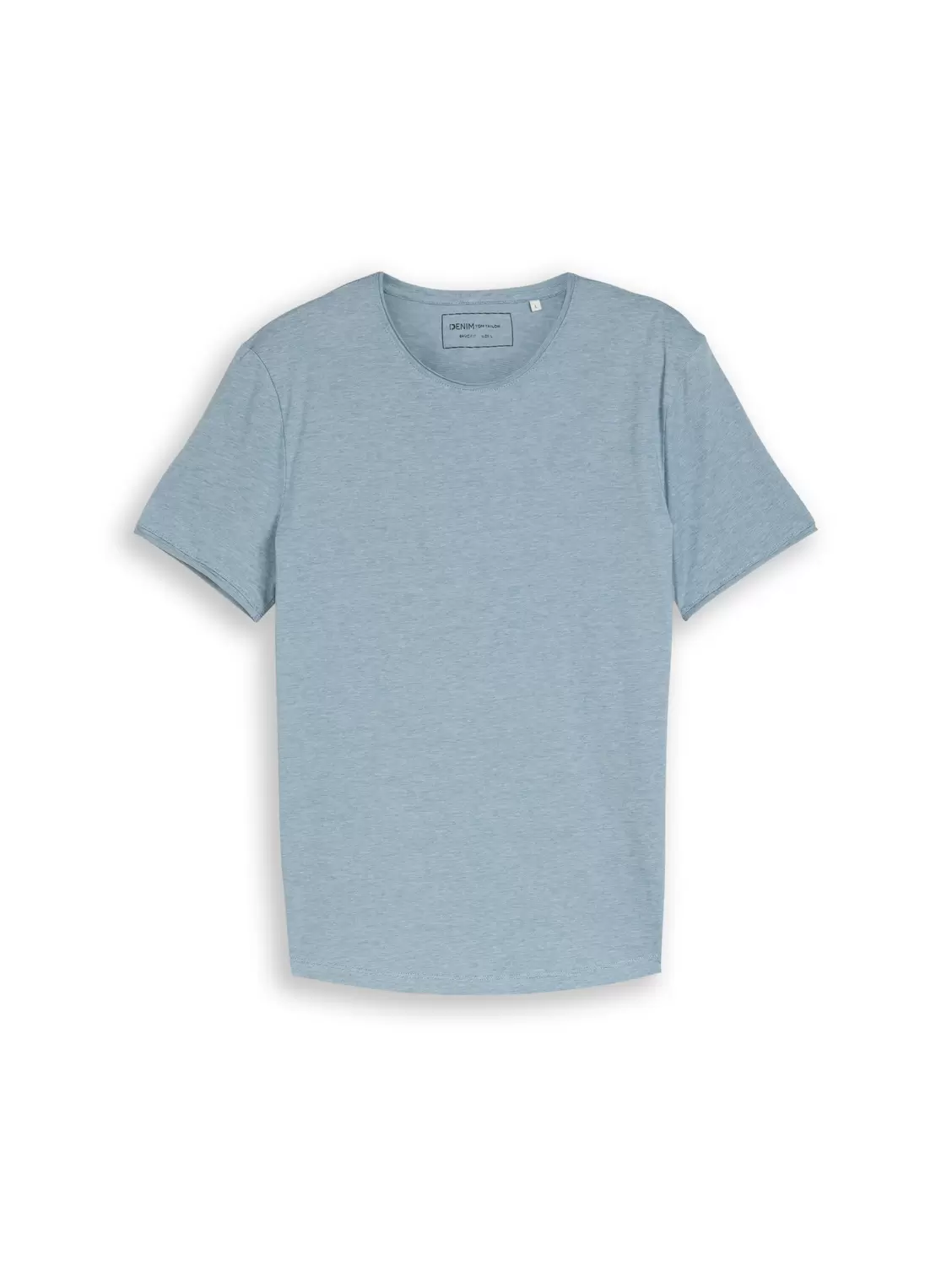 rounded hem finestripe t-shirt