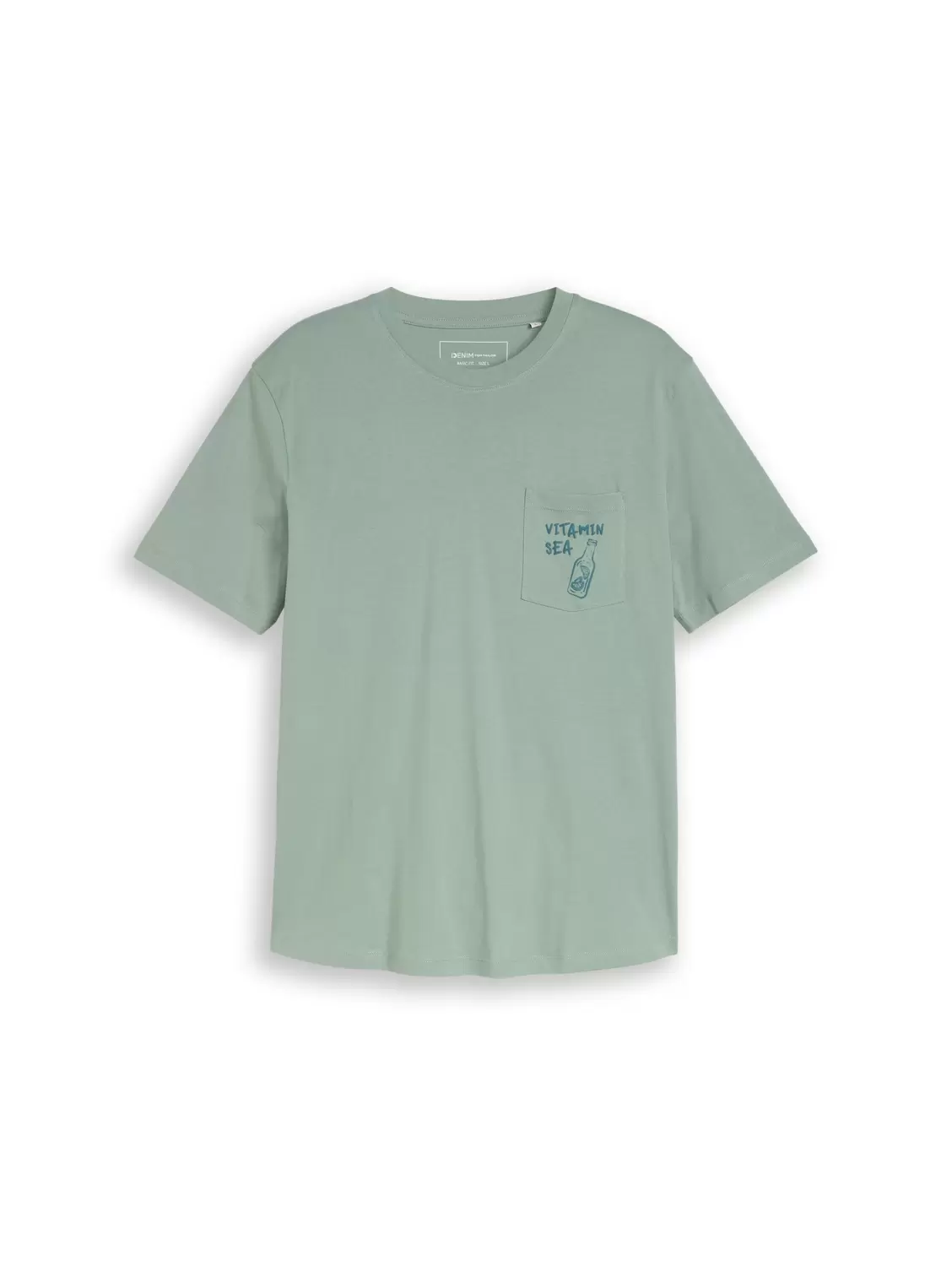 T-Shirt mit Brusttasche mit Print
