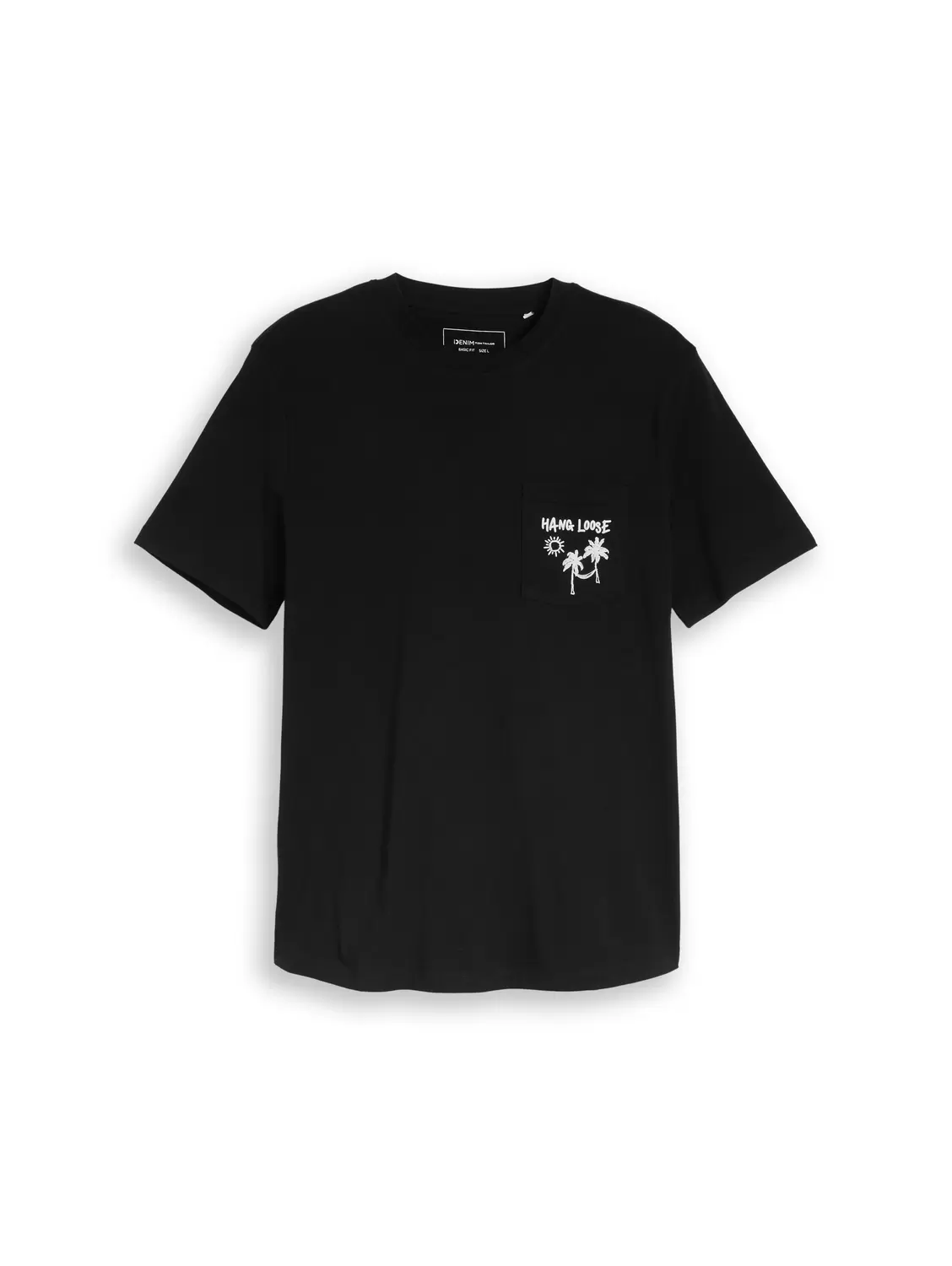 T-Shirt mit Brusttasche mit Print