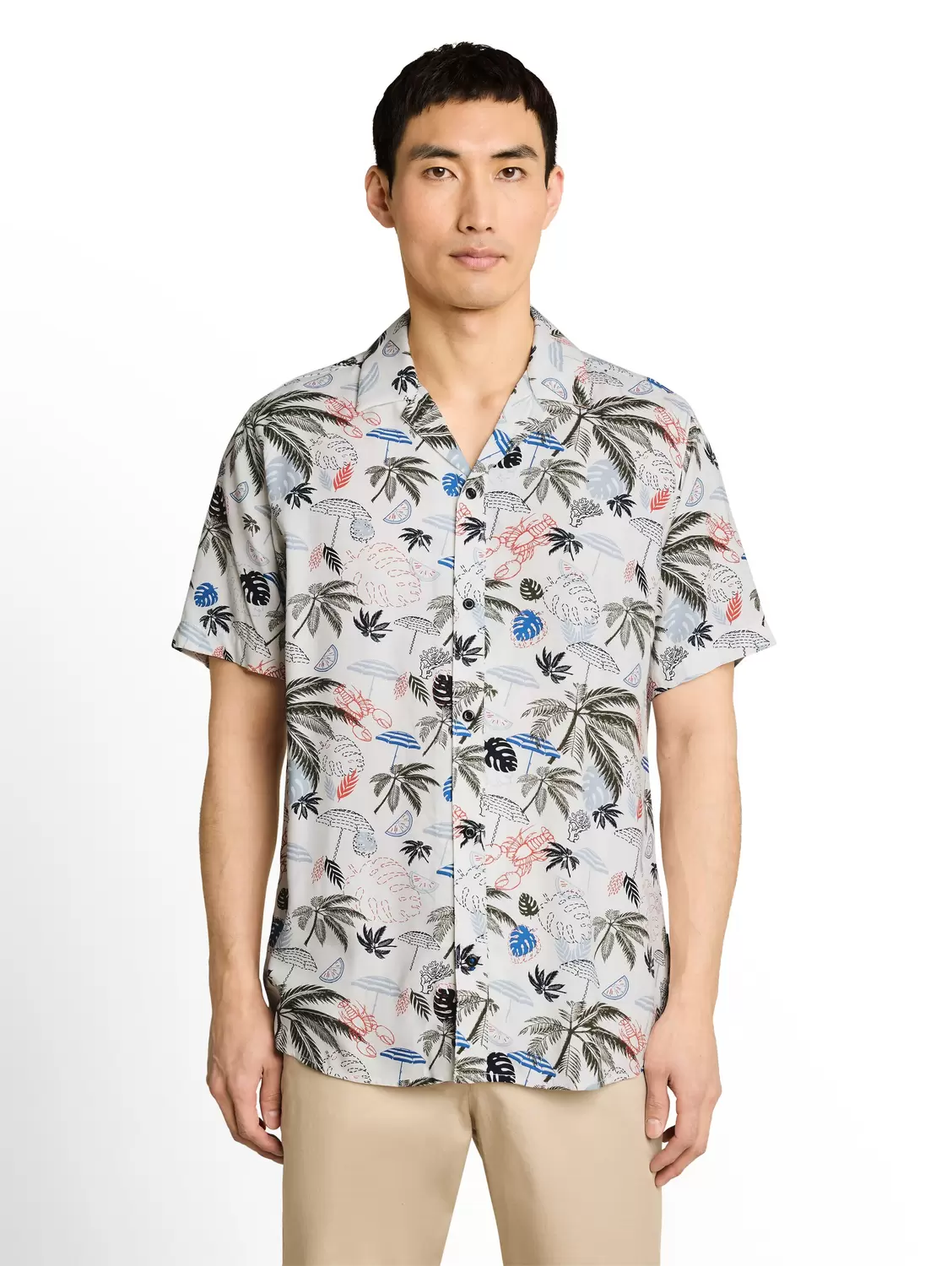 printed viscose twill shirt