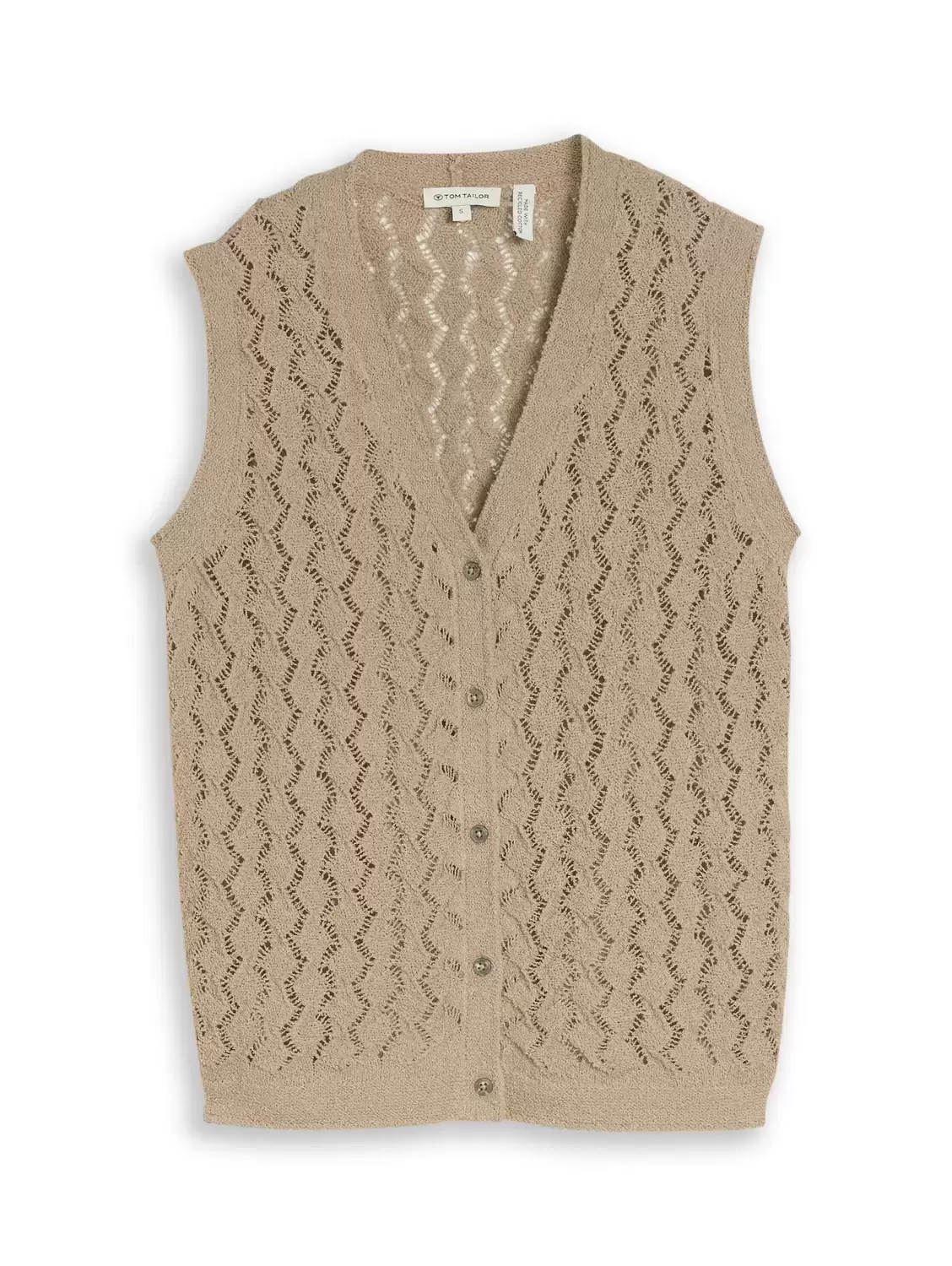 Knit structured vest female