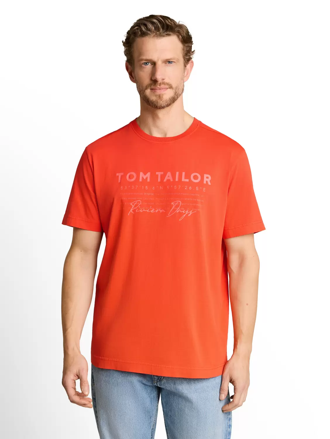 printed garment dye t-shirt