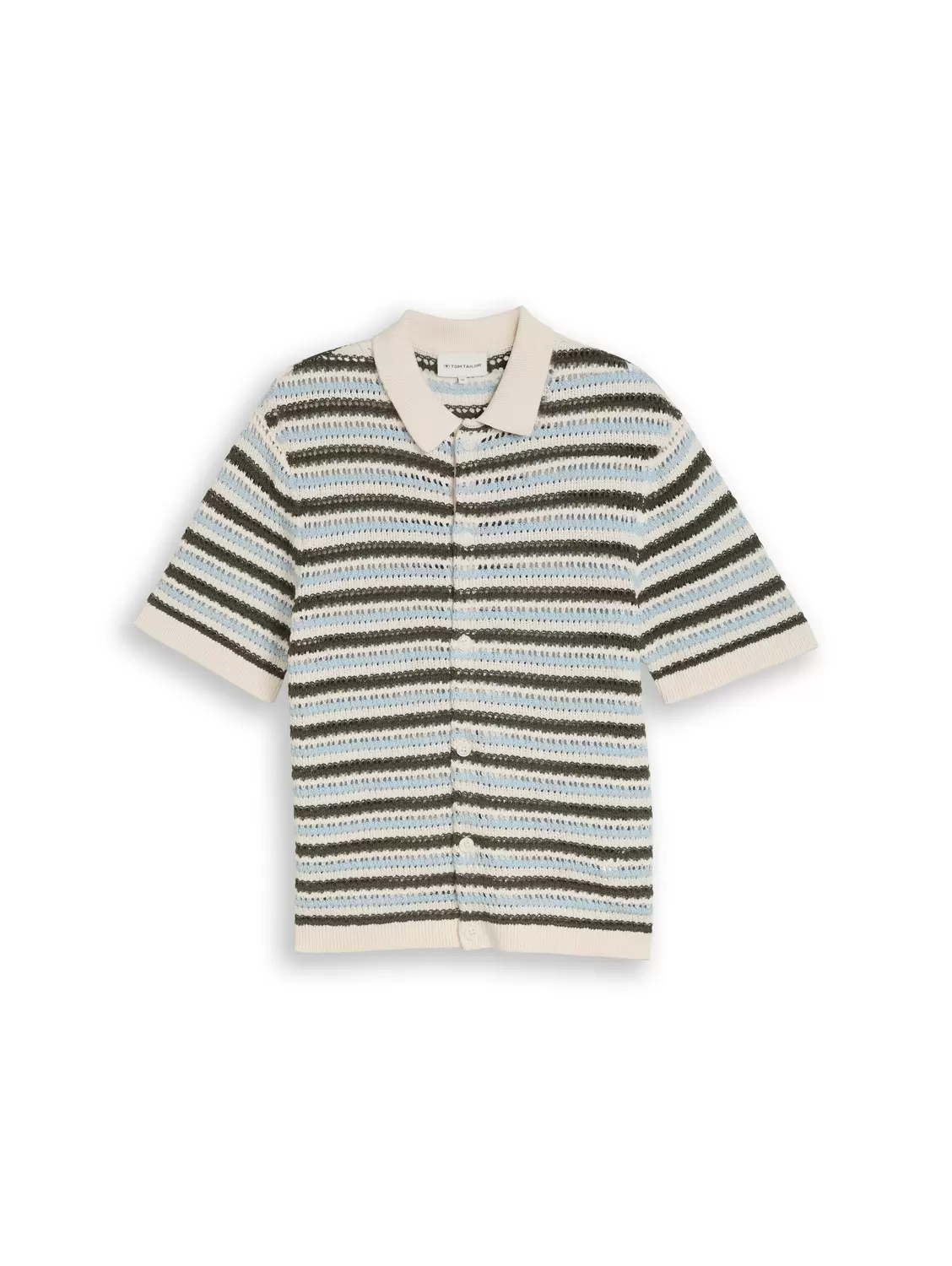 Structure mix knit polo male