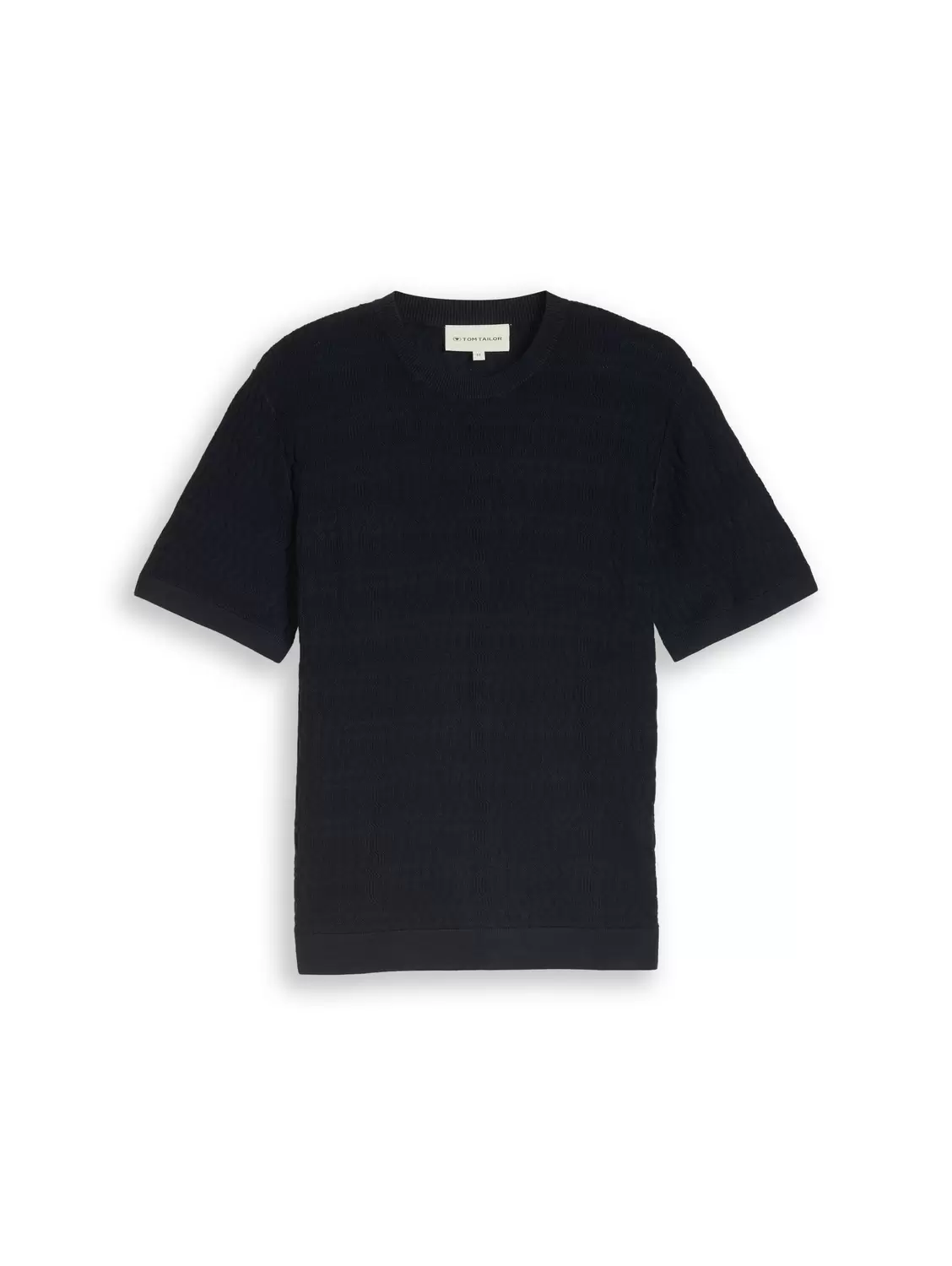 Knit t-shirt with rib structur male