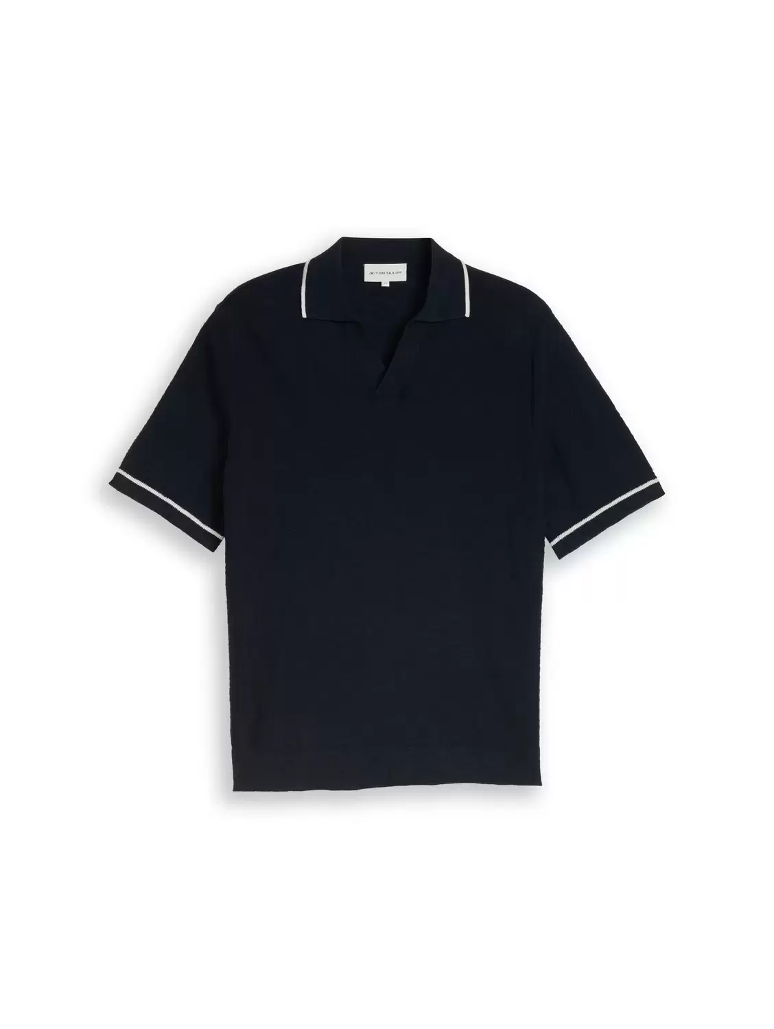 XXL slub knit polo male