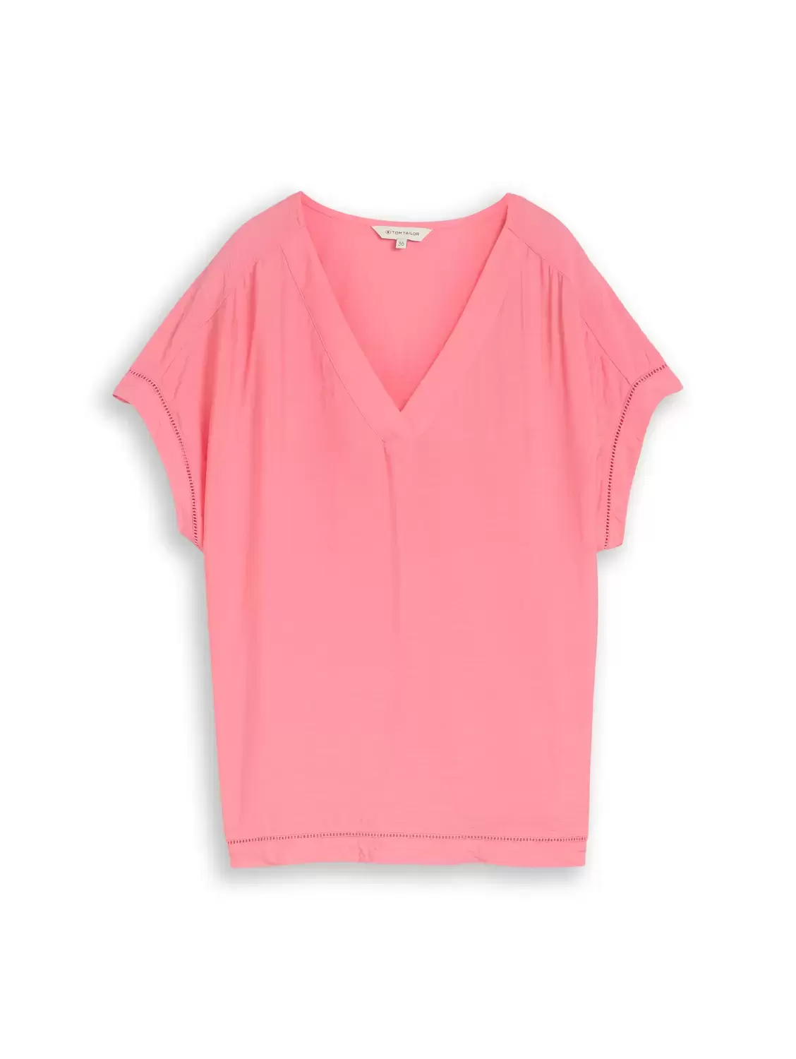 Loose Fit Bluse mit V-Ausschnitt