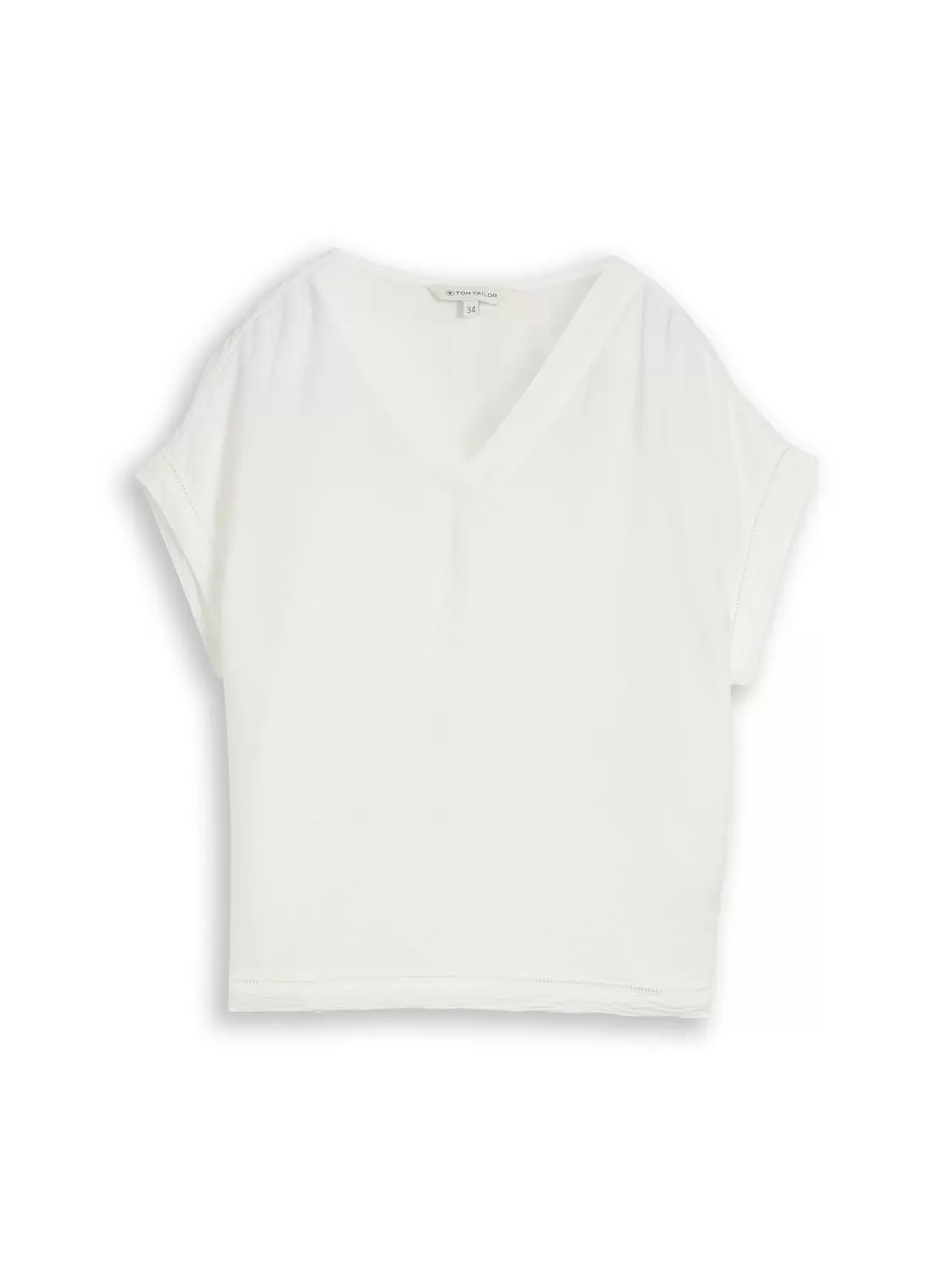 Loose Fit Bluse mit V-Ausschnitt