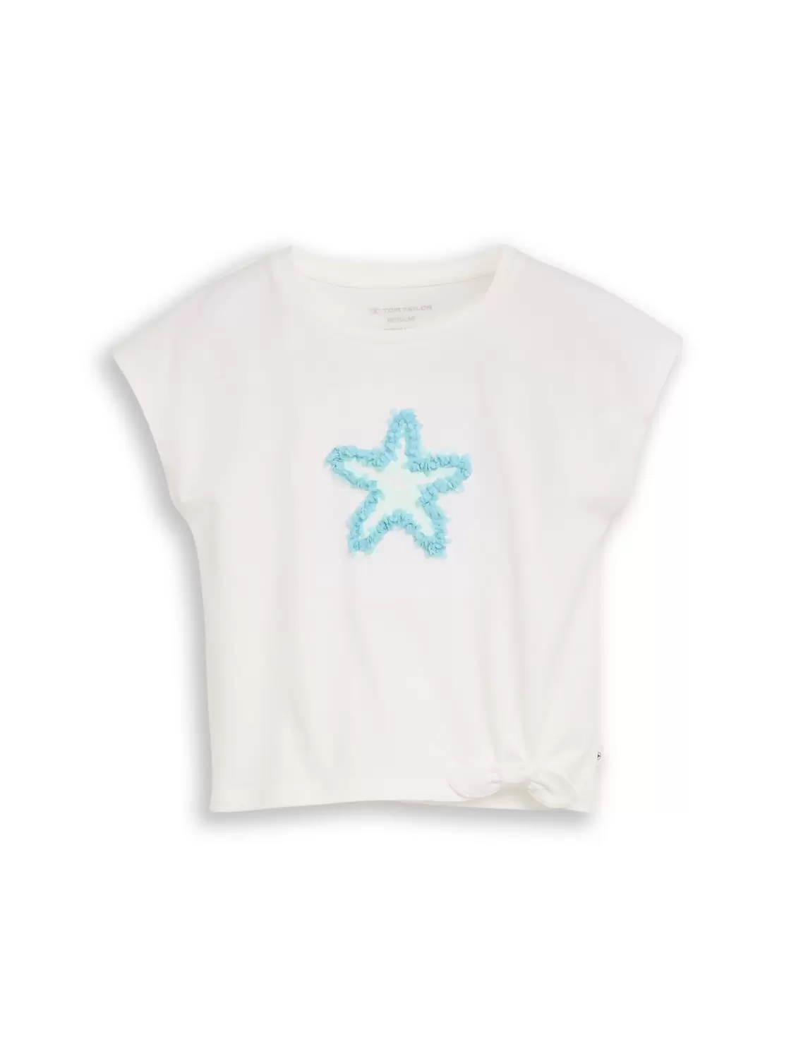 special artwork knotted T-shir