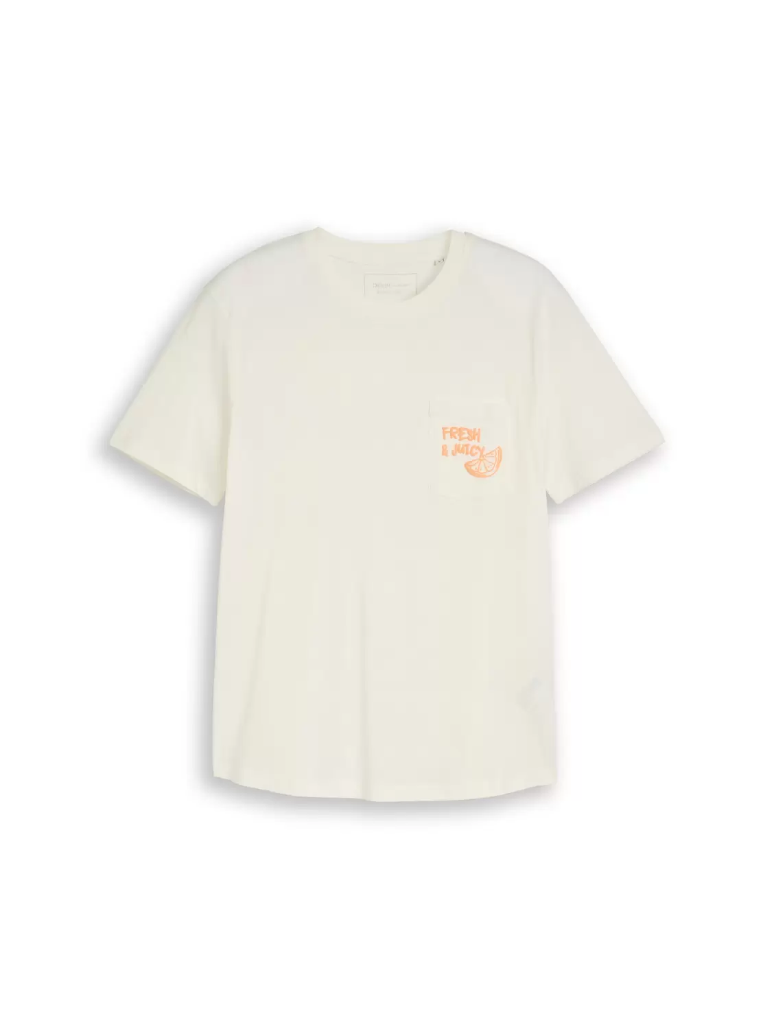 T-Shirt mit Brusttasche mit Print