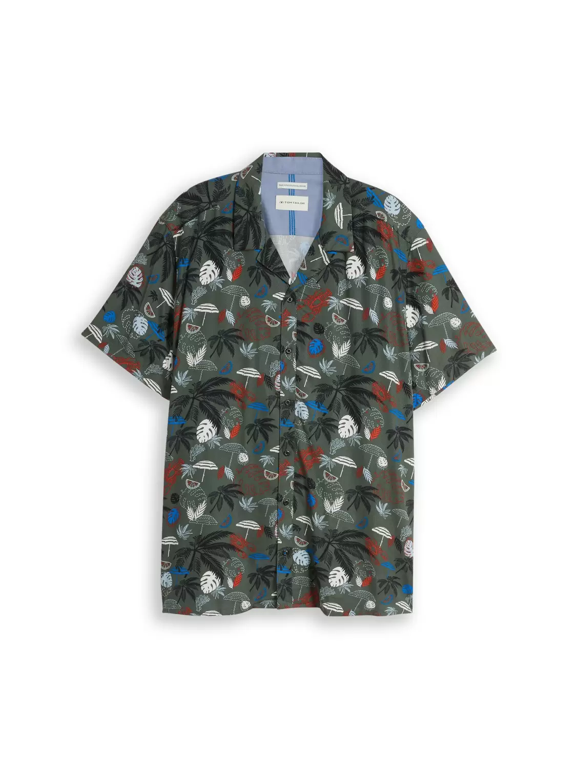 Plus printed viscose twill shi male