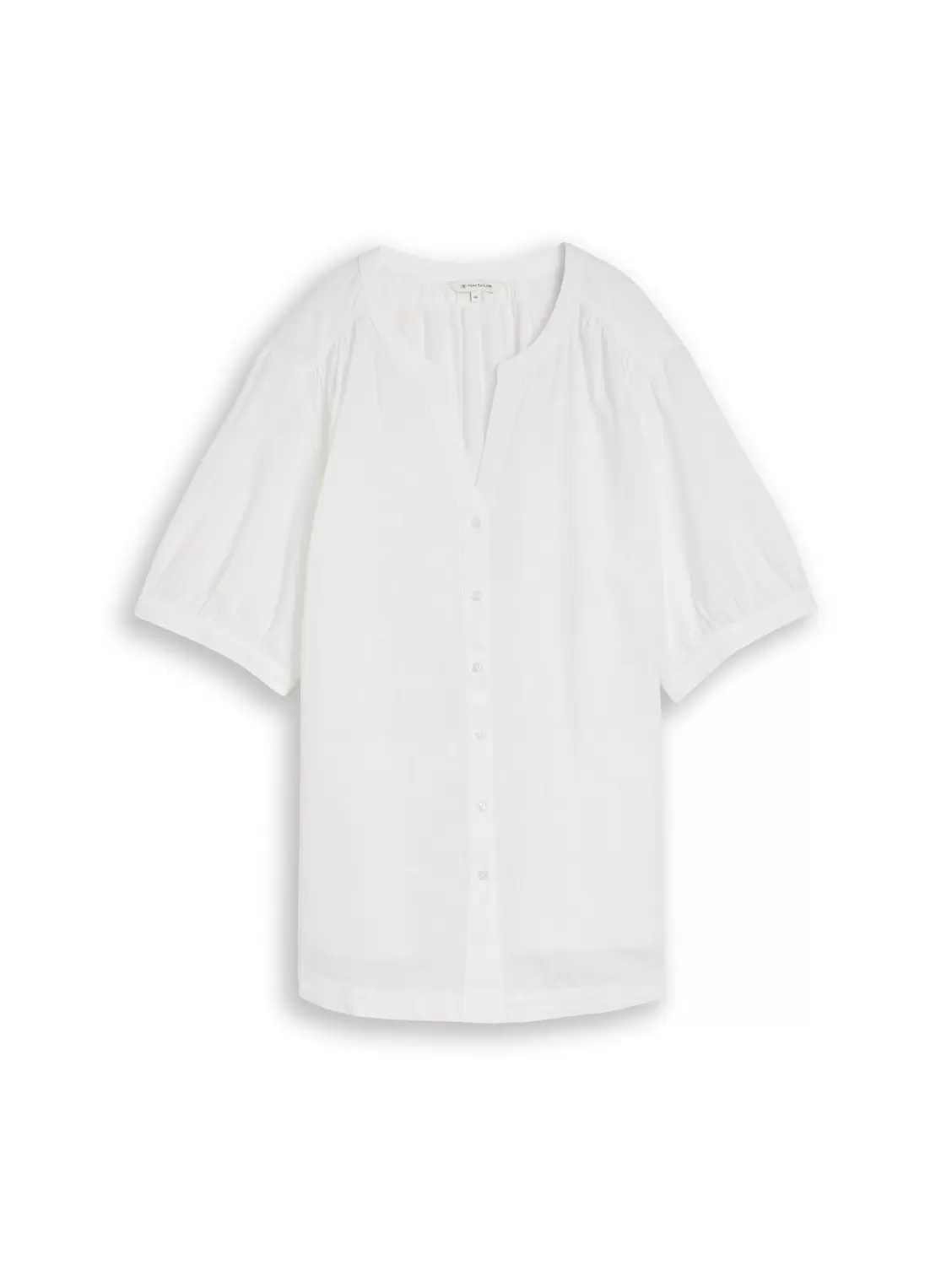 Blouse shortsleeves slub struc female
