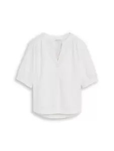 blouse shortsleeves slub struc