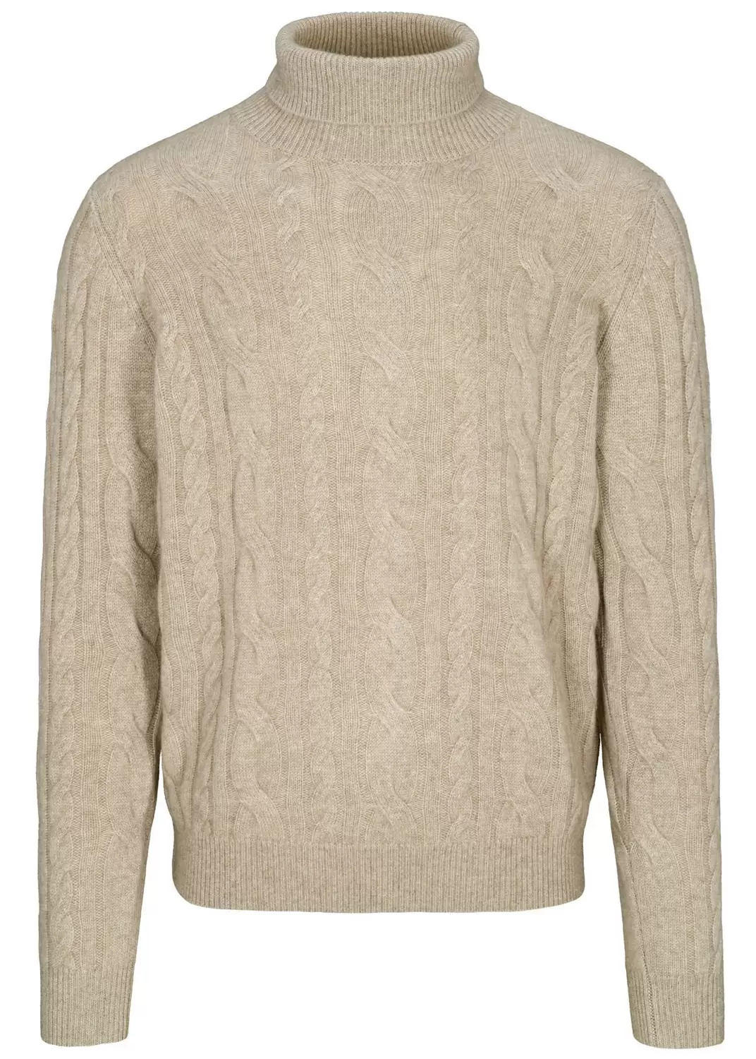 Rollkragen Pullover, uni