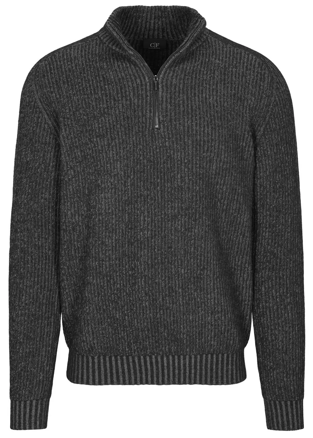 Zip Troyer Pullover, gemustert male