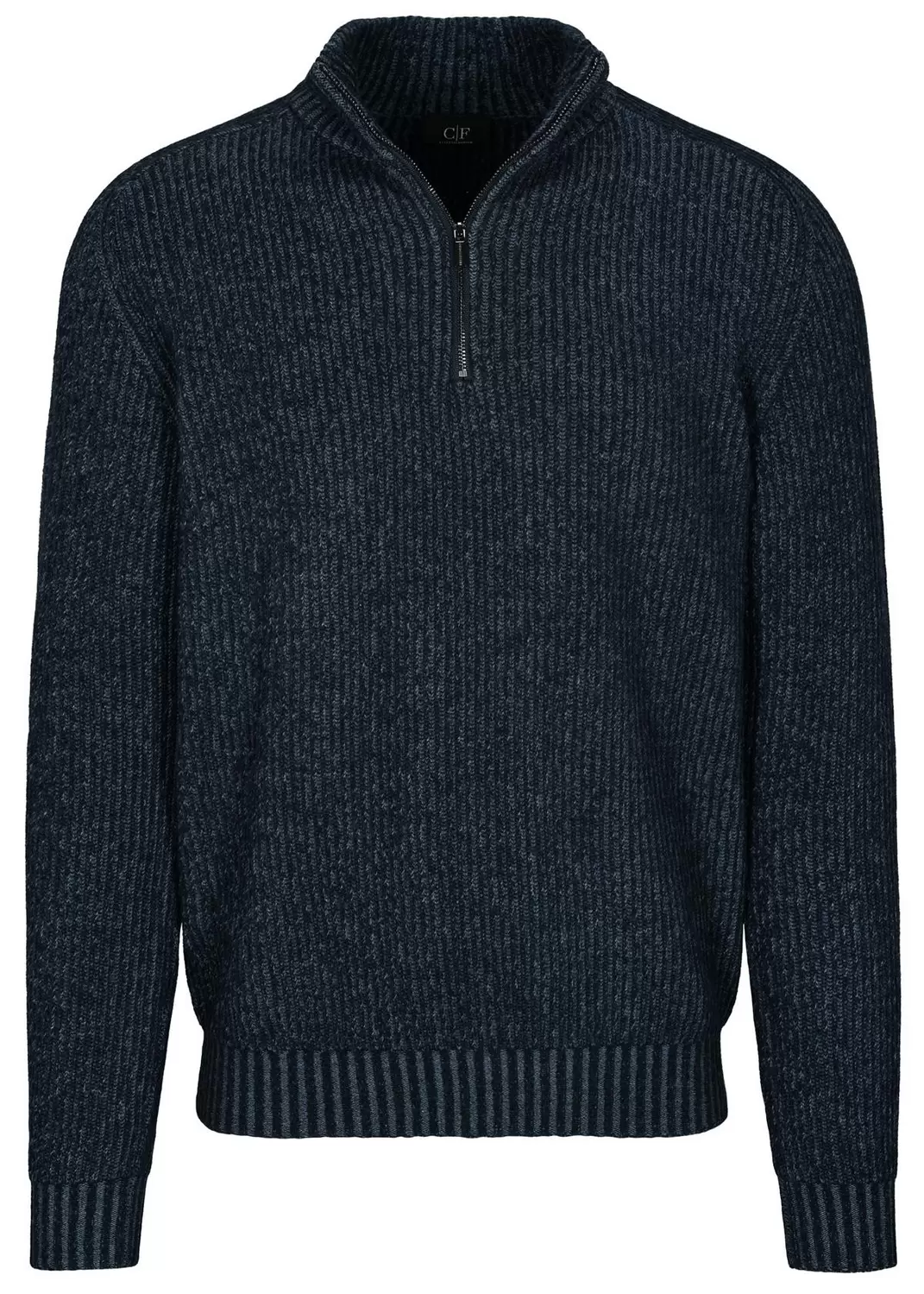 Zip Troyer Pullover, gemustert male