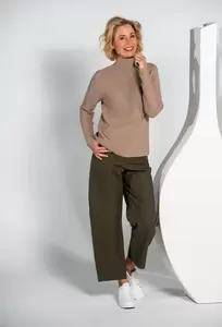 NOS Stehbund-Pullover, 1/1 Arm - 202/202 SAND MEL.