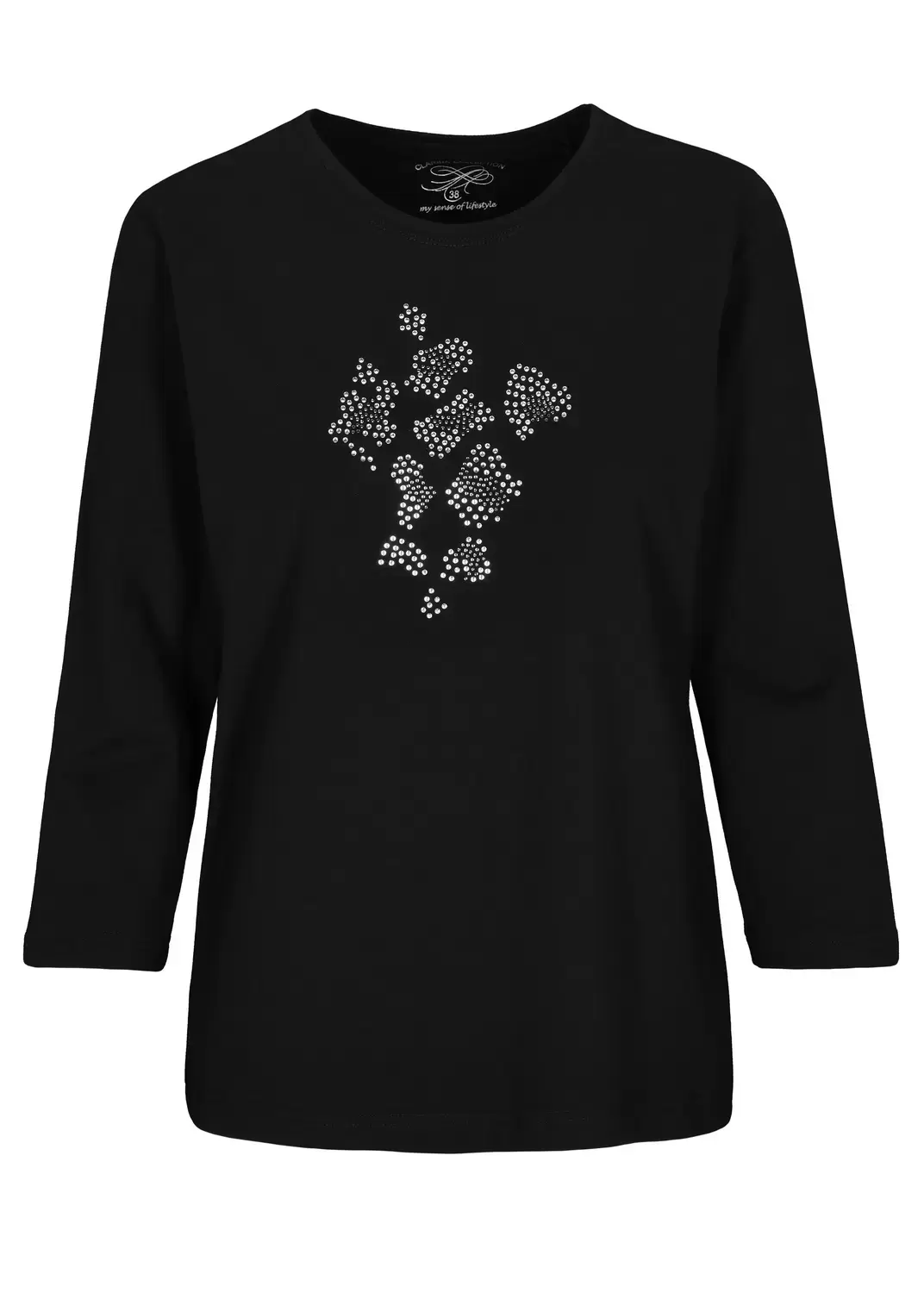 Rdh.-Shirt, 3/4 Arm, Steinchen female