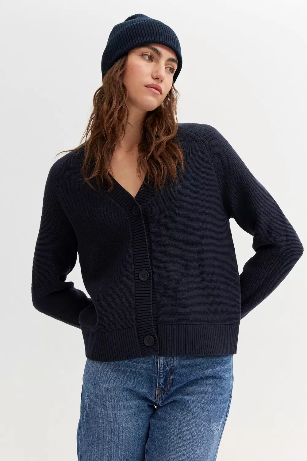 NOS Cardigan reverse knit