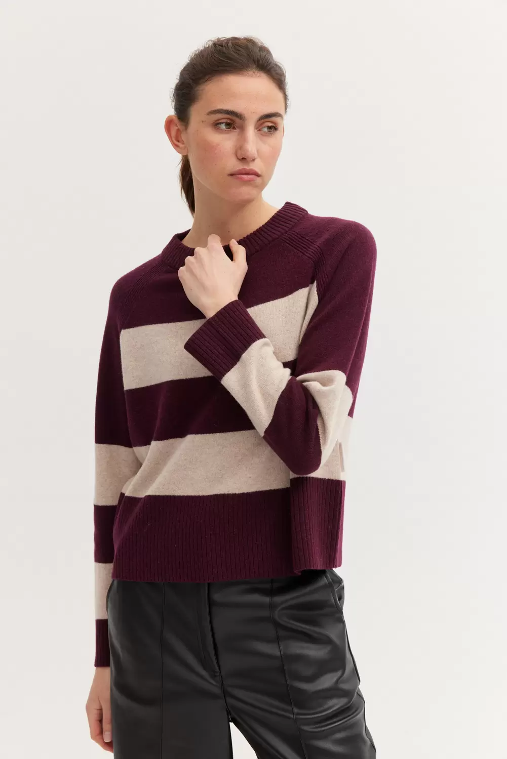 Chunky Merino striped Pullover