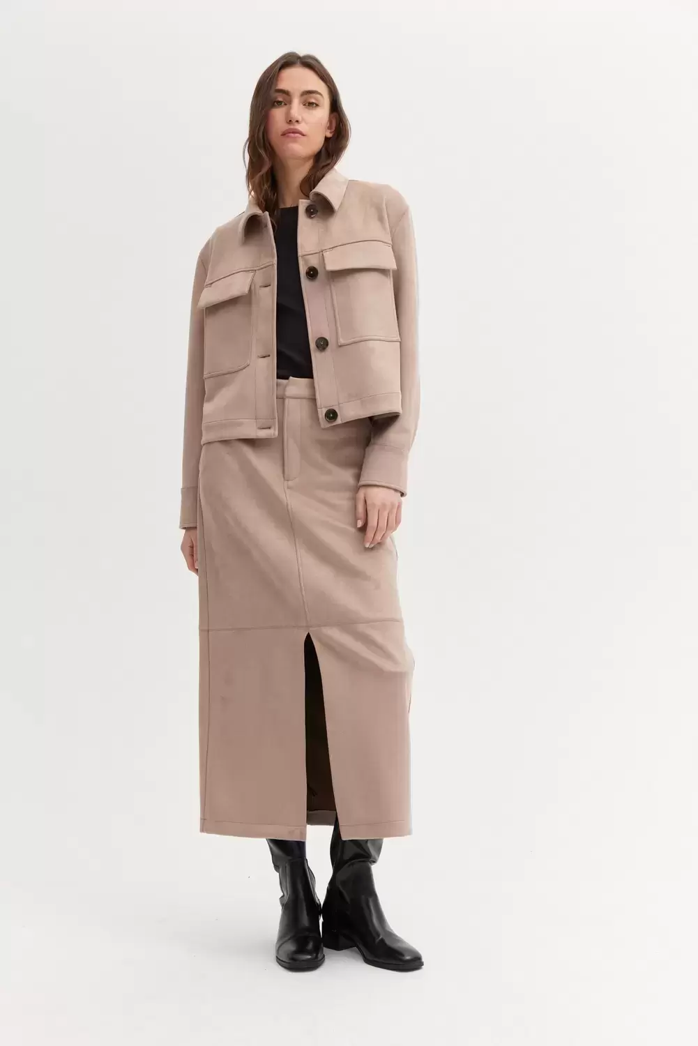 Vegan Suede Leather Jacket