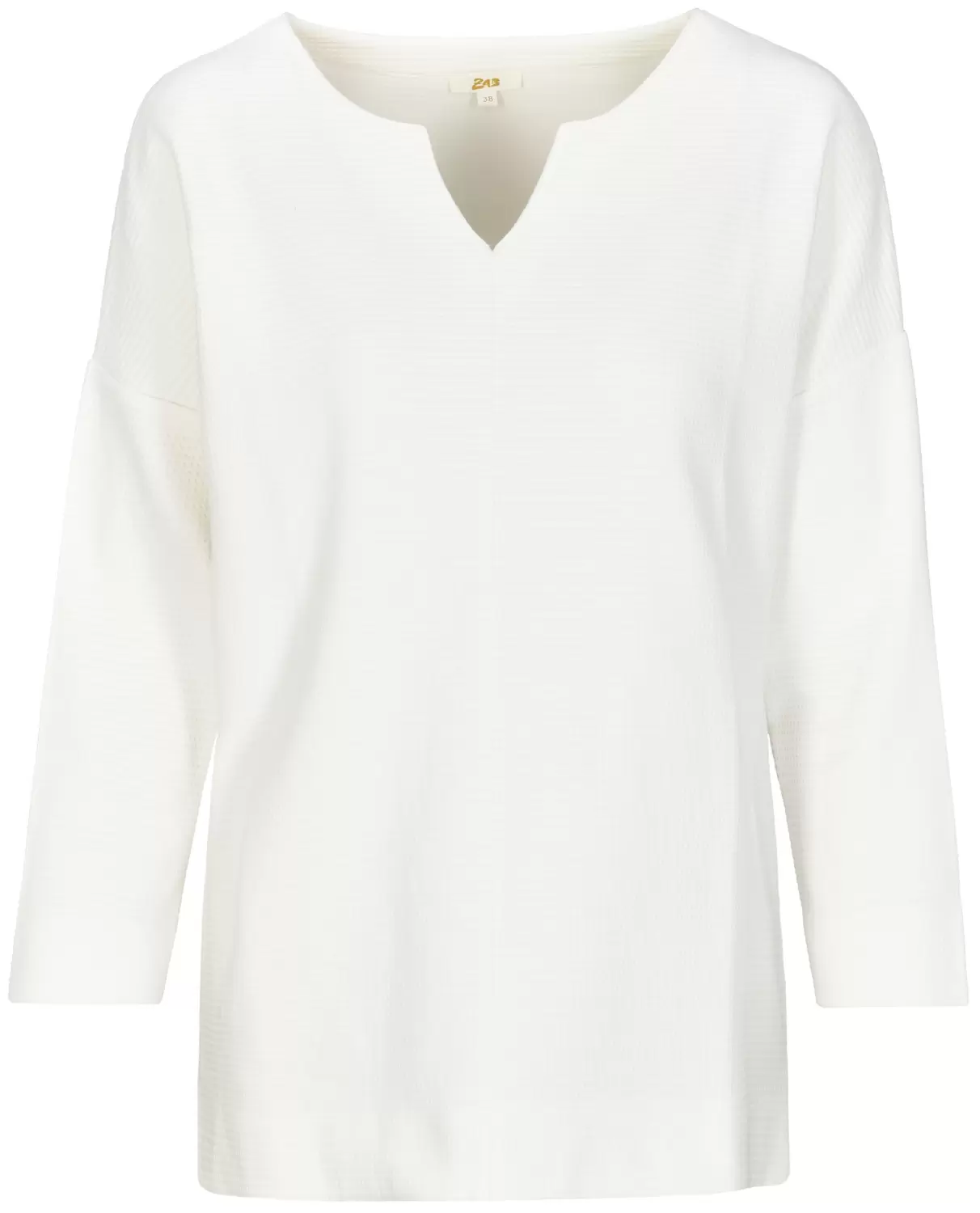 Da. Struktur-Shirt, 3/4 Arm