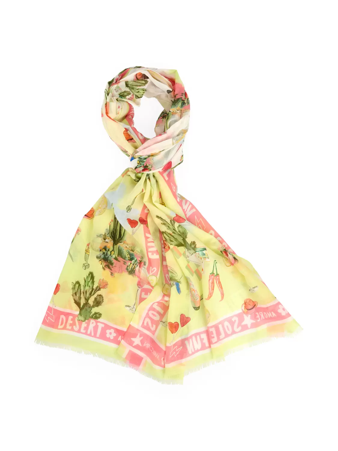 Schal aus Baumwolle und Seide