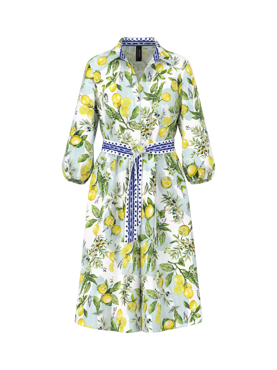 Bedrucktes Midi-Baumwollkleid