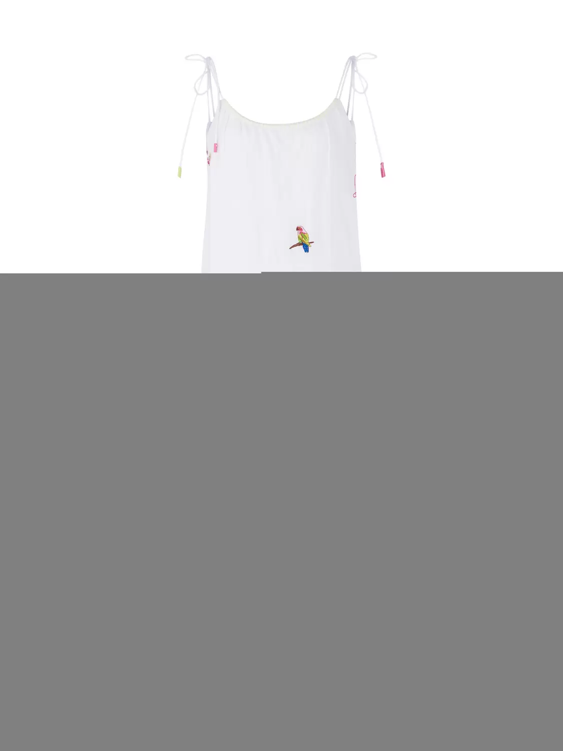 Ärmelloses Midikleid mit Stickereien