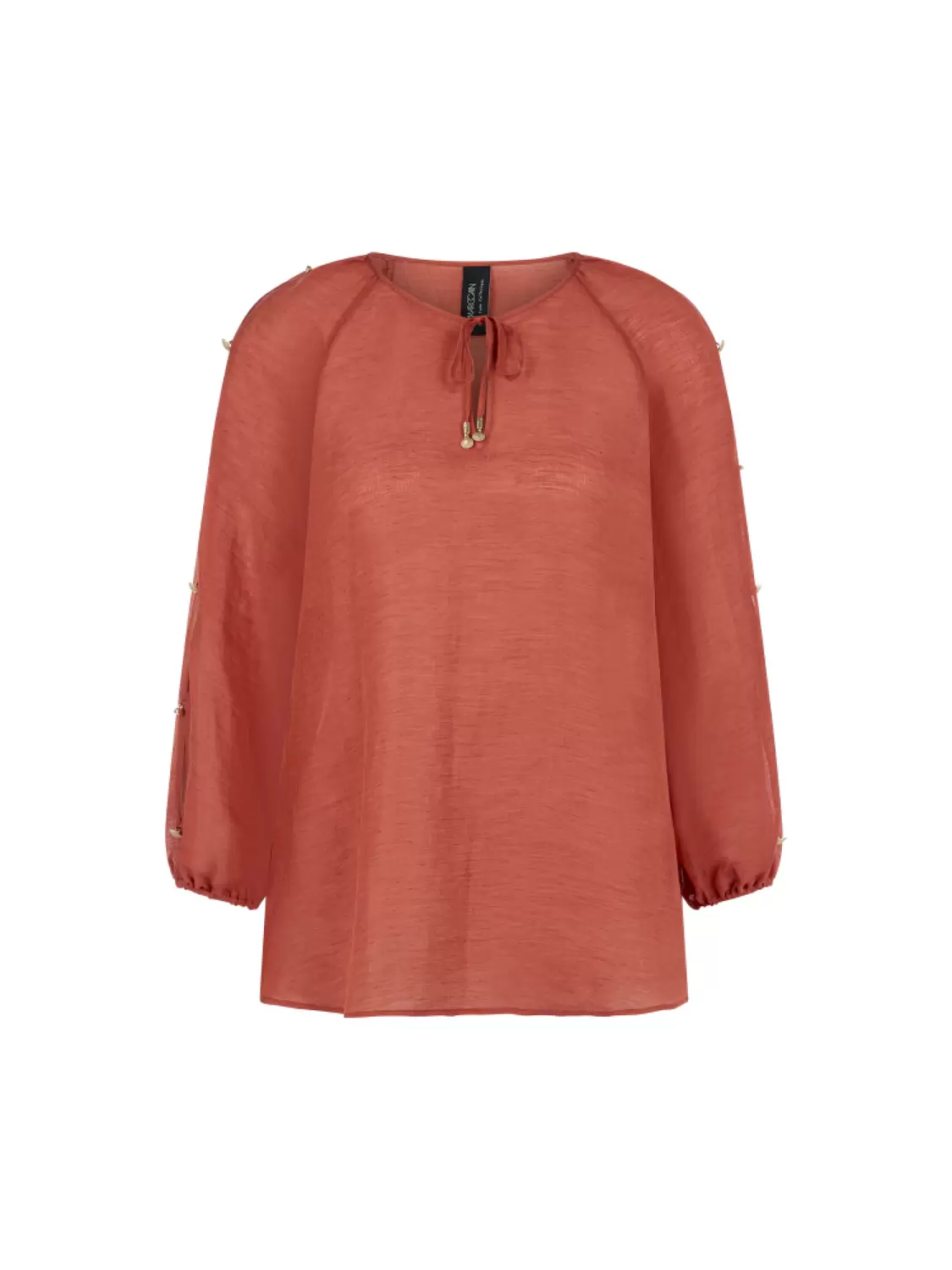 Bluse aus Leinen-Seide-Mix