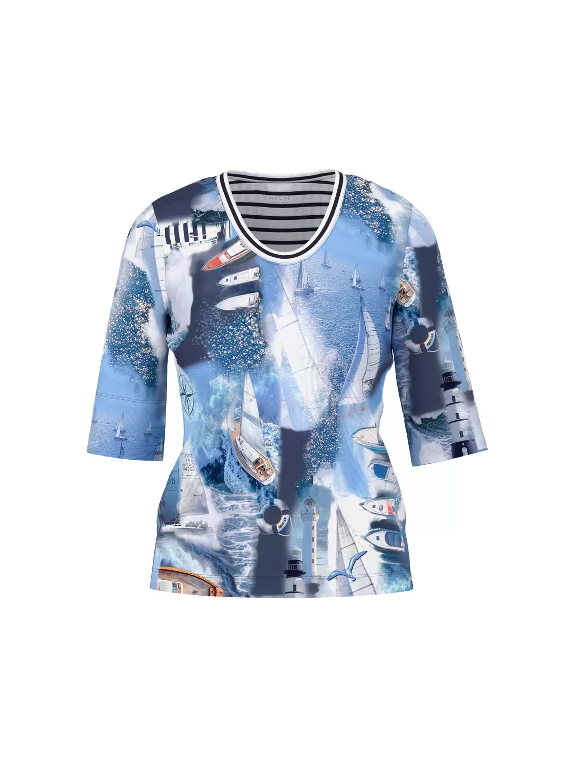 T-Shirt mit maritimem Print