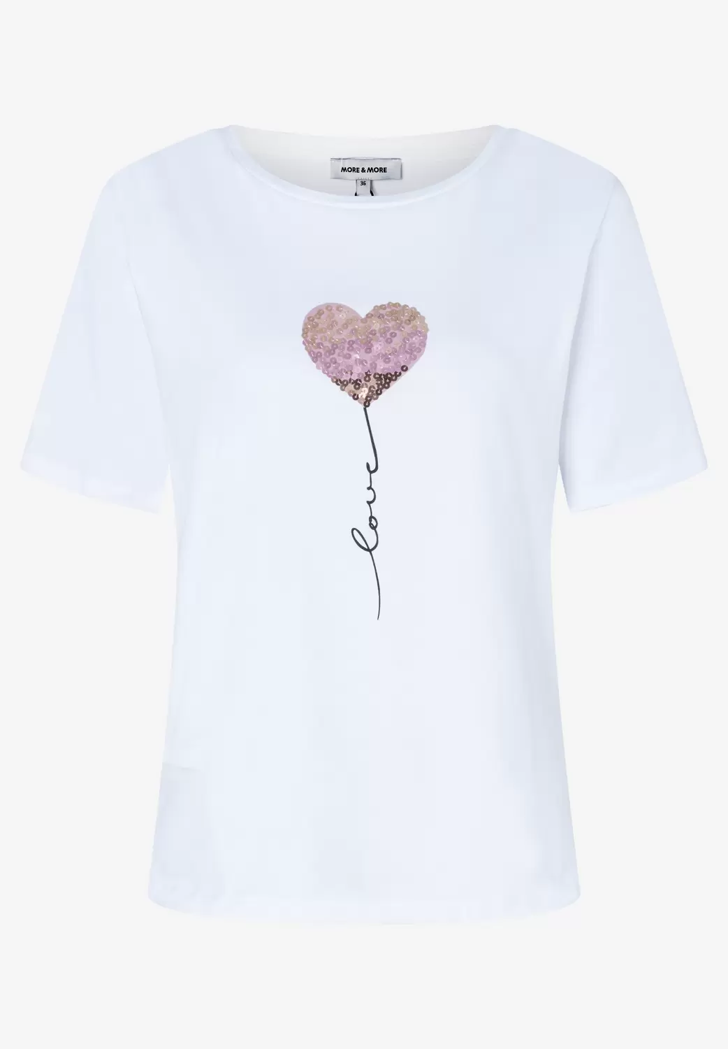 T-Shirt mit Pailletten-Herz