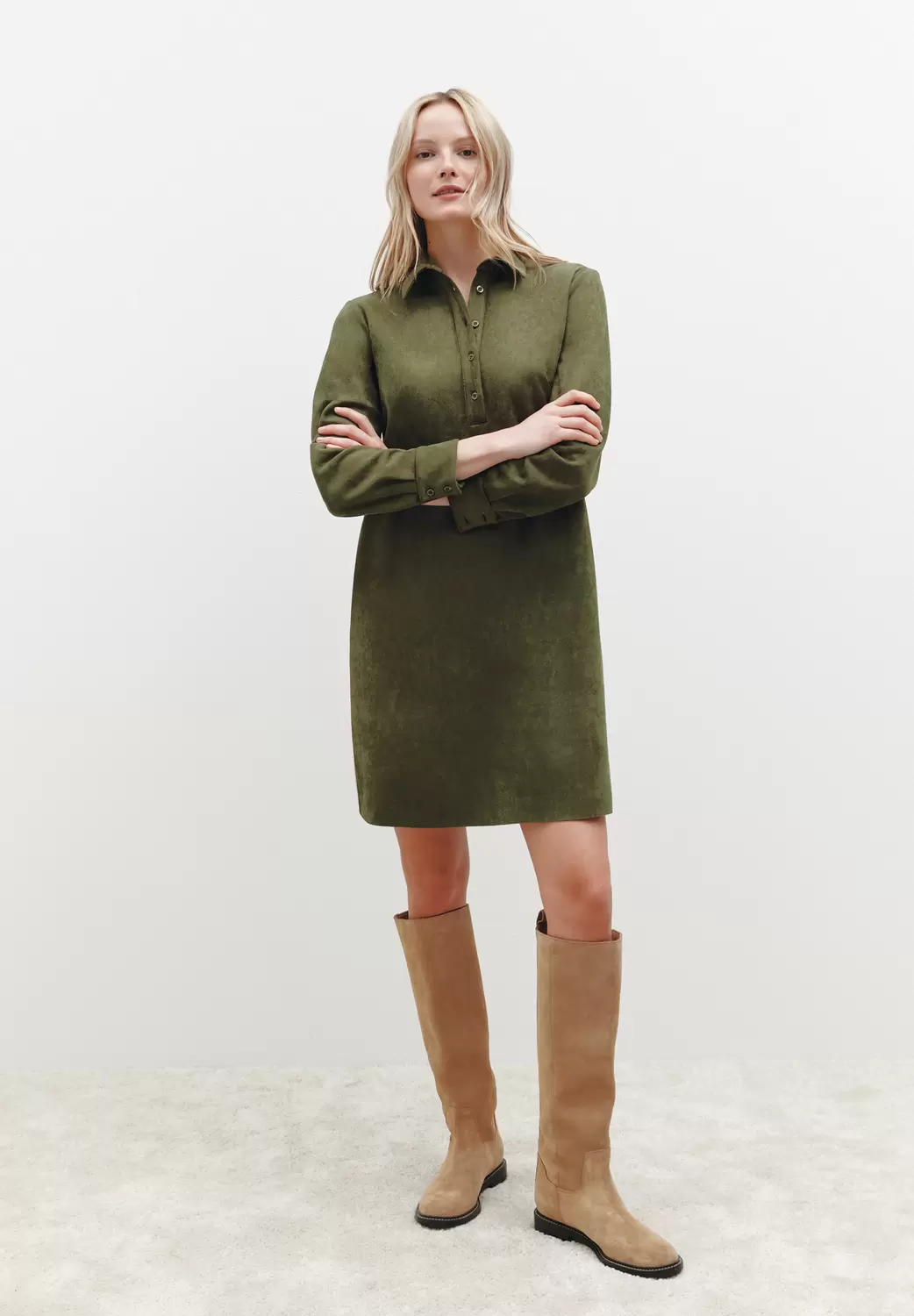 Kleid in Wildleder-Optik