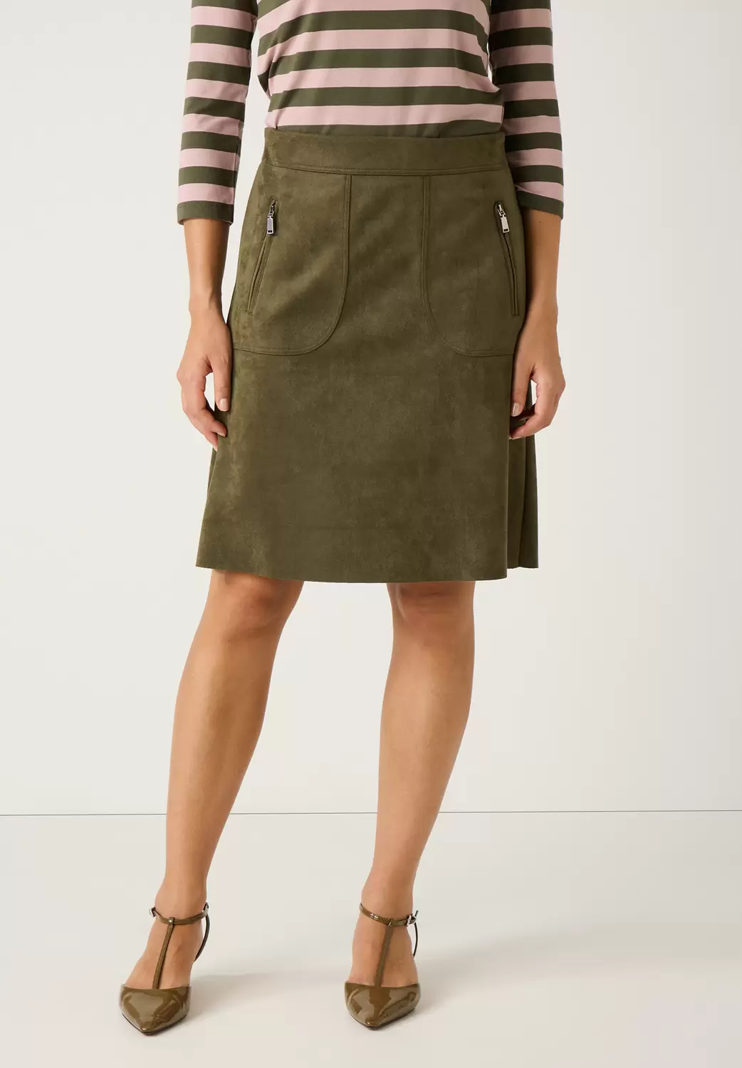 Rock in Wildleder-Optik