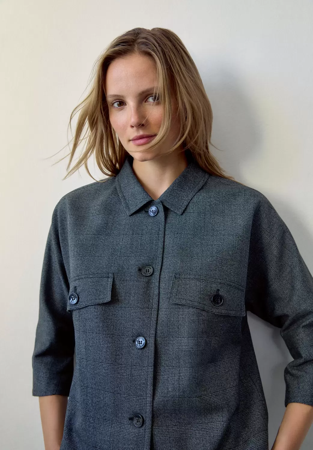 karierte Blazerjacke