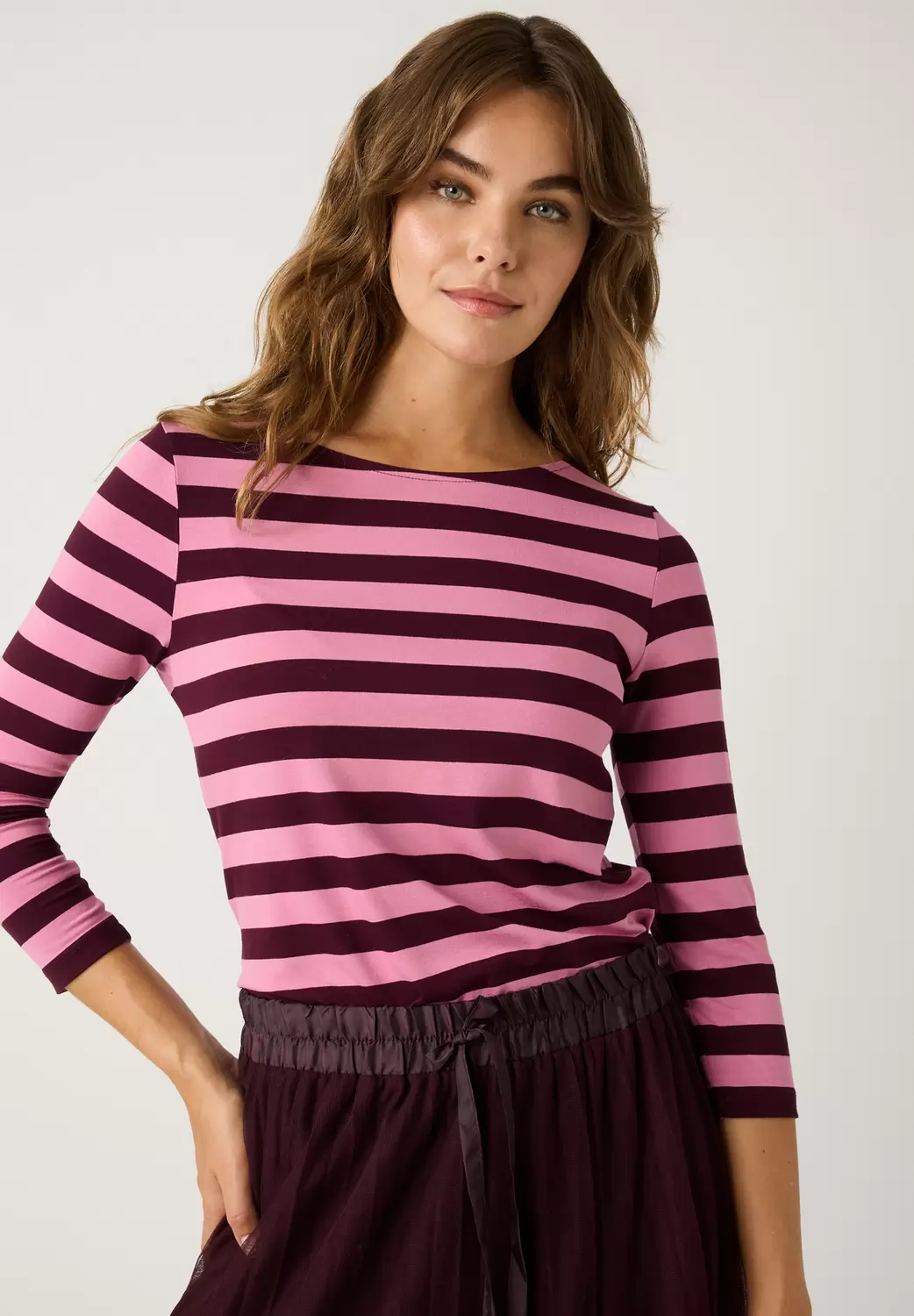 Striped Shirt, 3/4 Sleeve