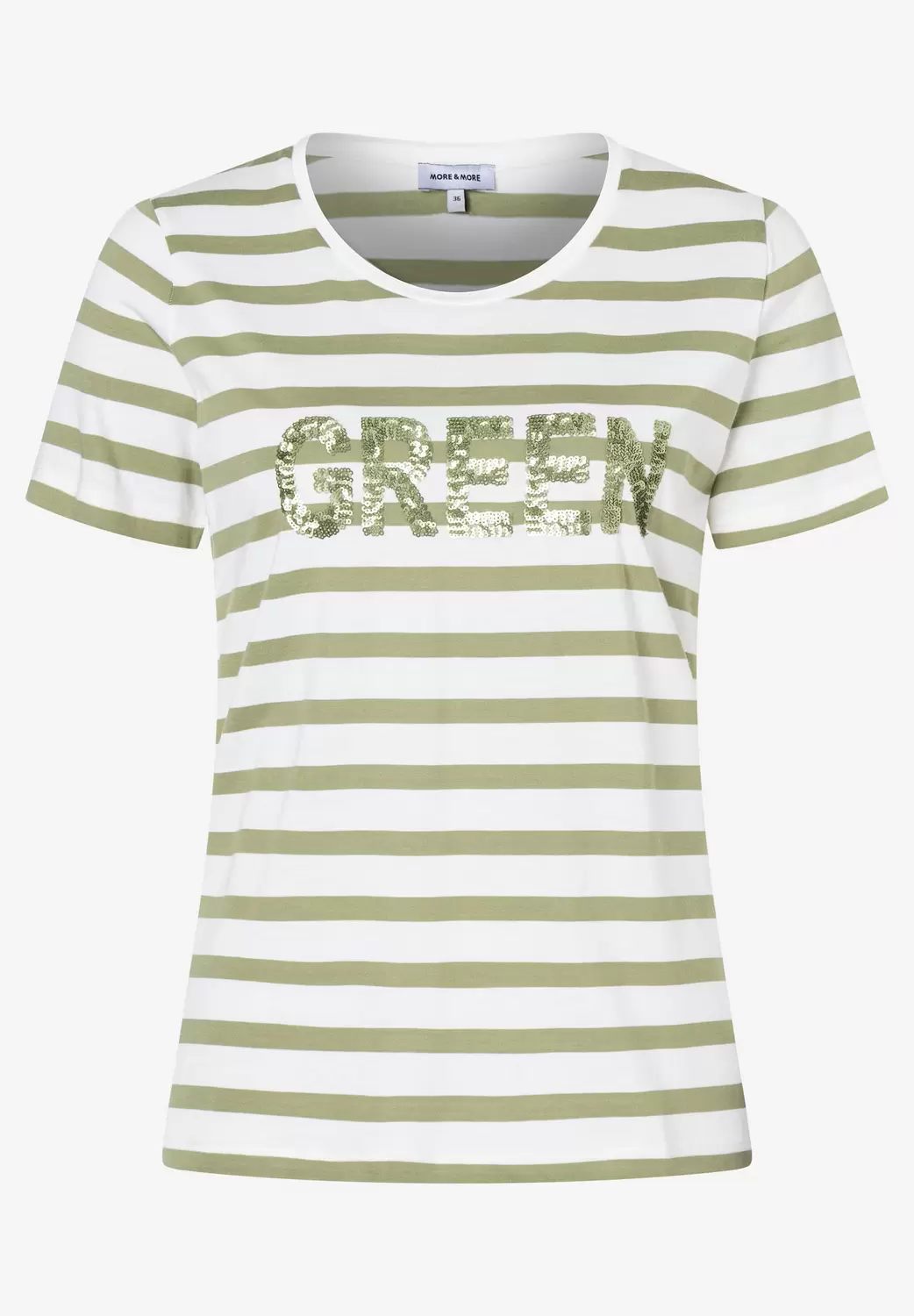 Shirt with Stripes and Artwork wit female