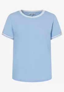 Blusenshirt mit Kontrastabschlüssen