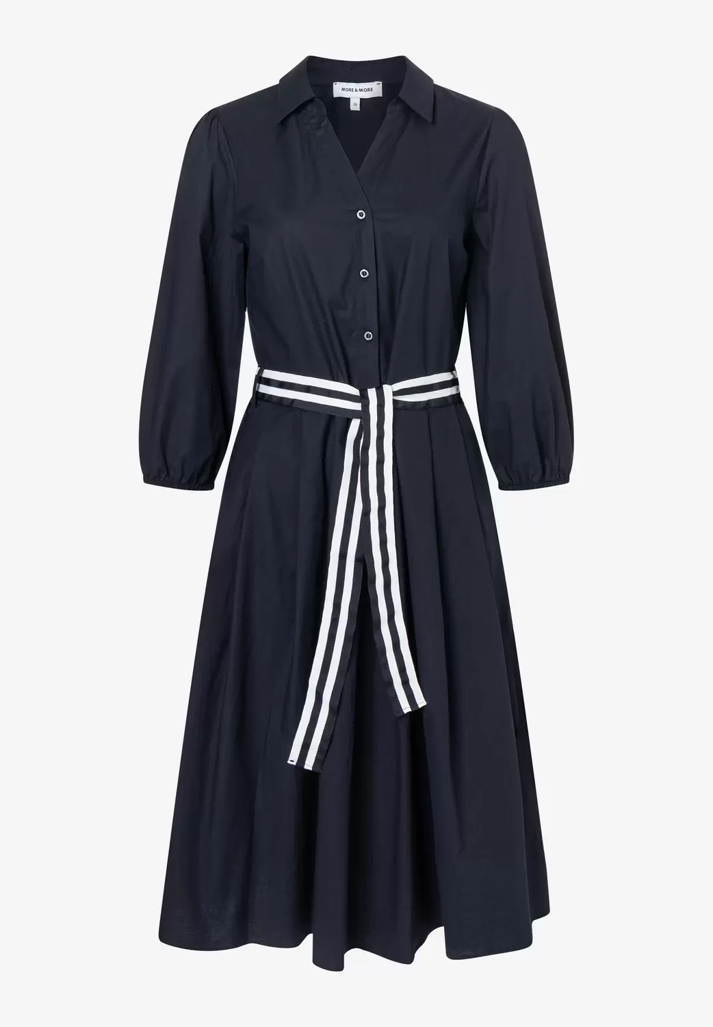 Hemdblusenkleid mit Streifengürtel
