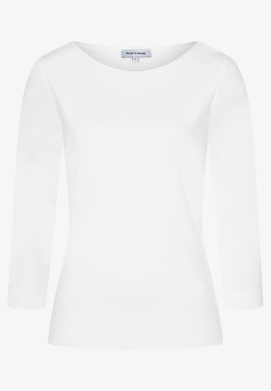Basic Shirt with Slit Detail, 3/4