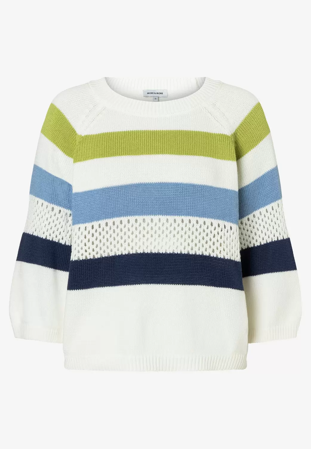 Pullover with Stripes, 3/4 Sleeve