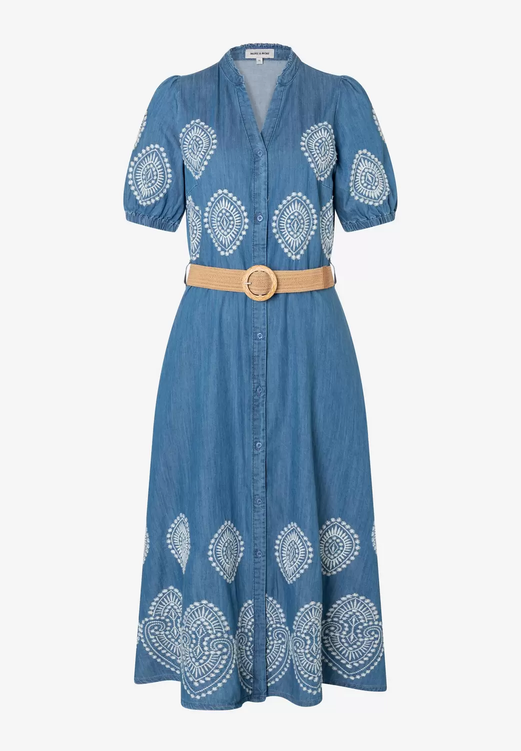 Jeanskleid mit Stickereien