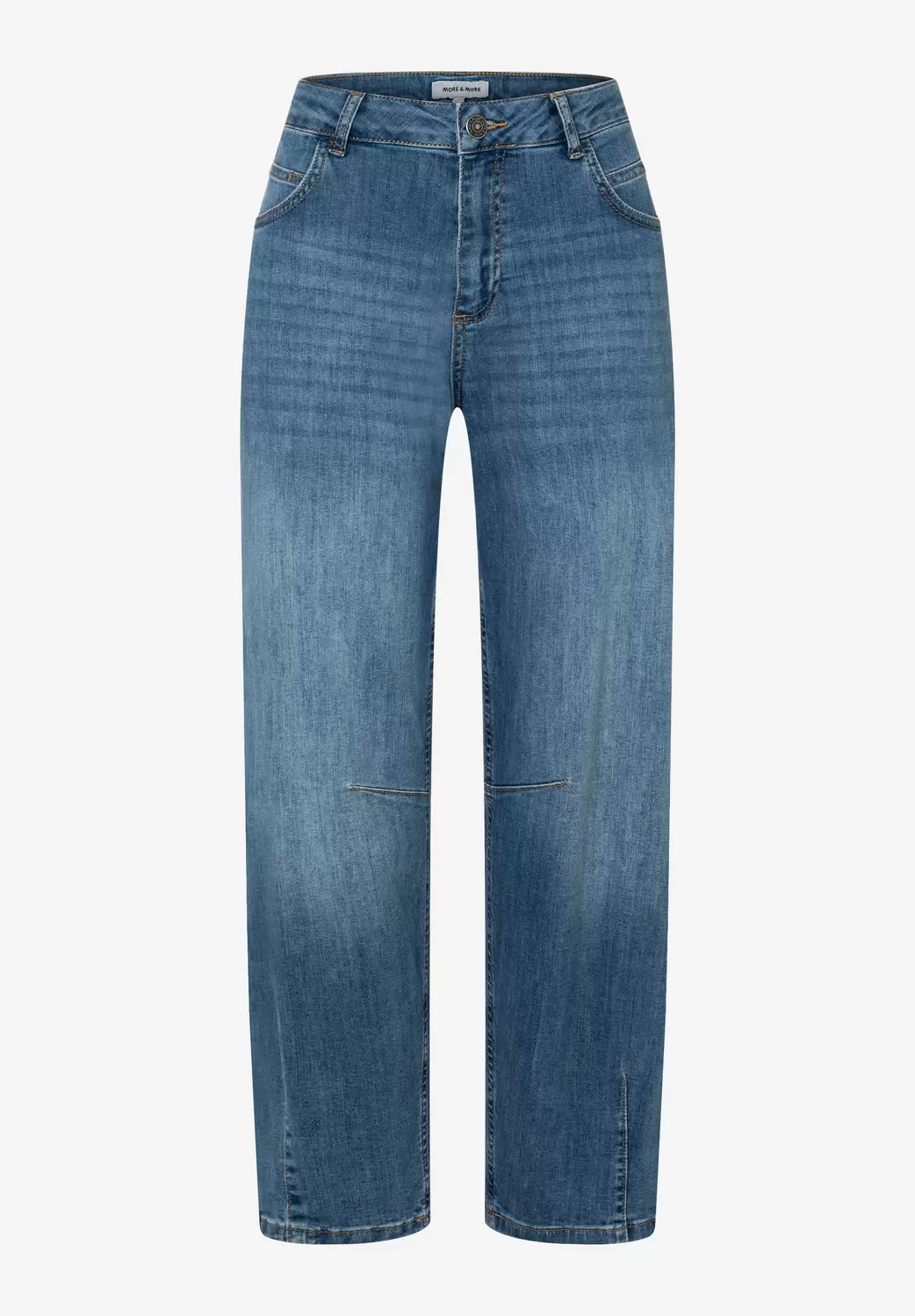 Blue Denim Barrel Leg Jeans