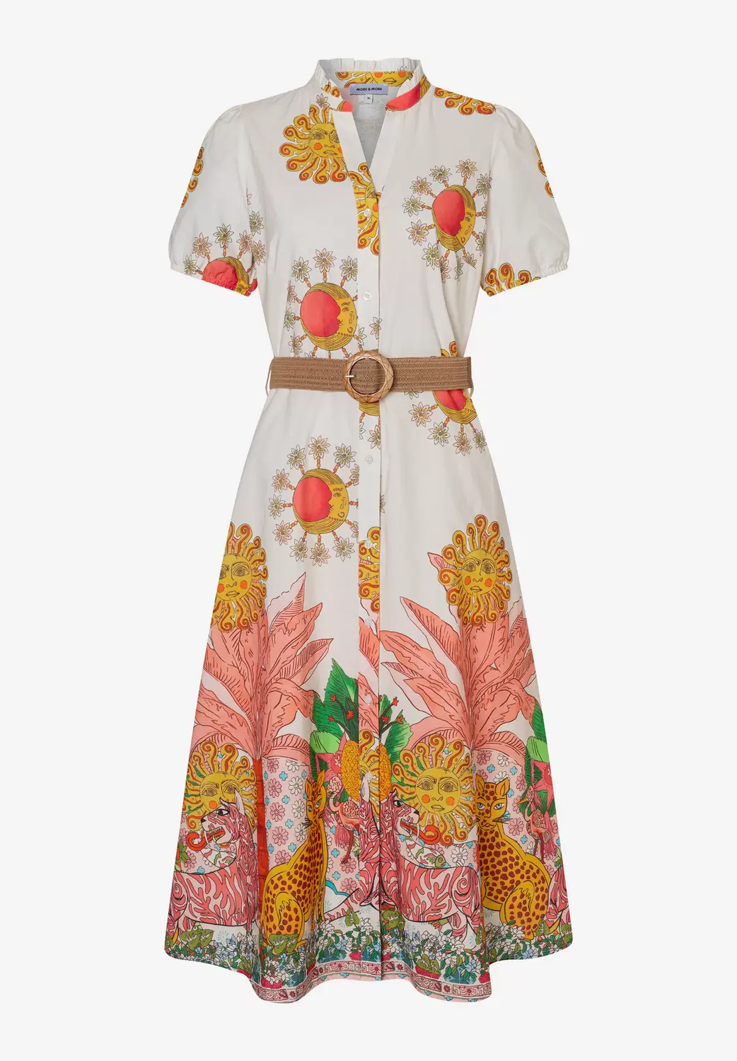 Jungle Print Poplin Dress female