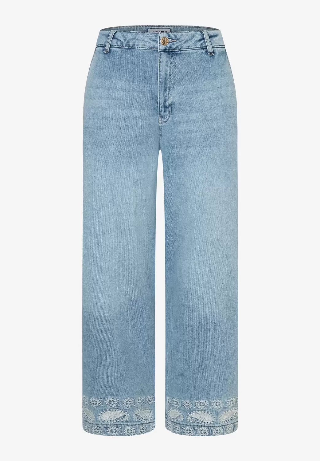 Blue Denim Culotte w Embroidery