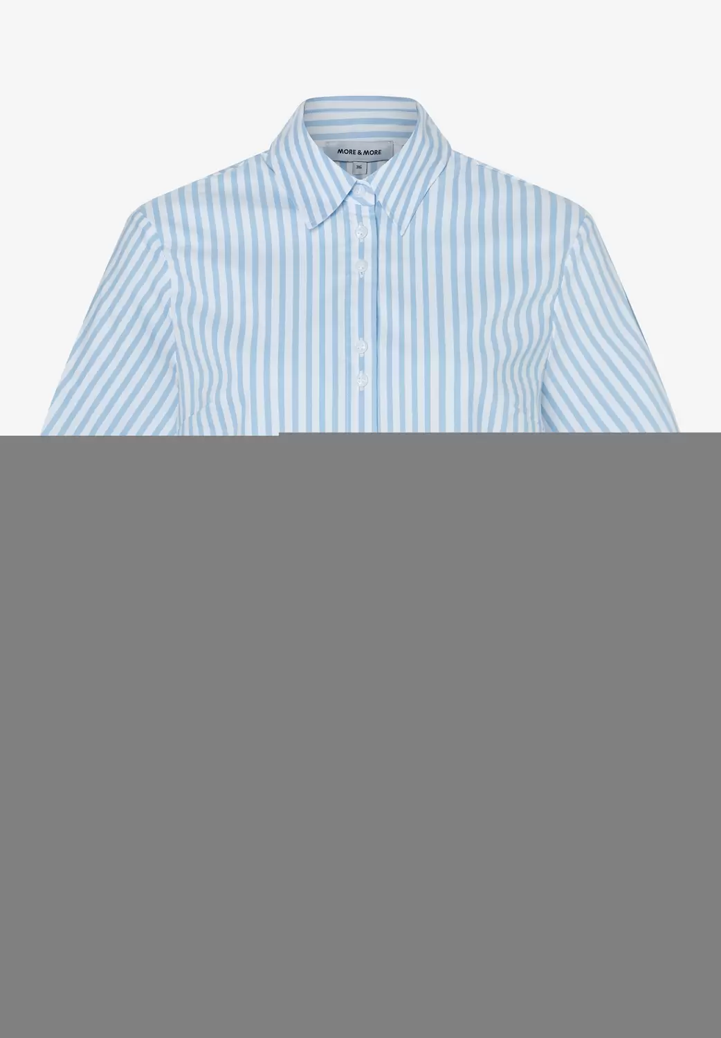 Striped Blouse With Pleated Sleeve