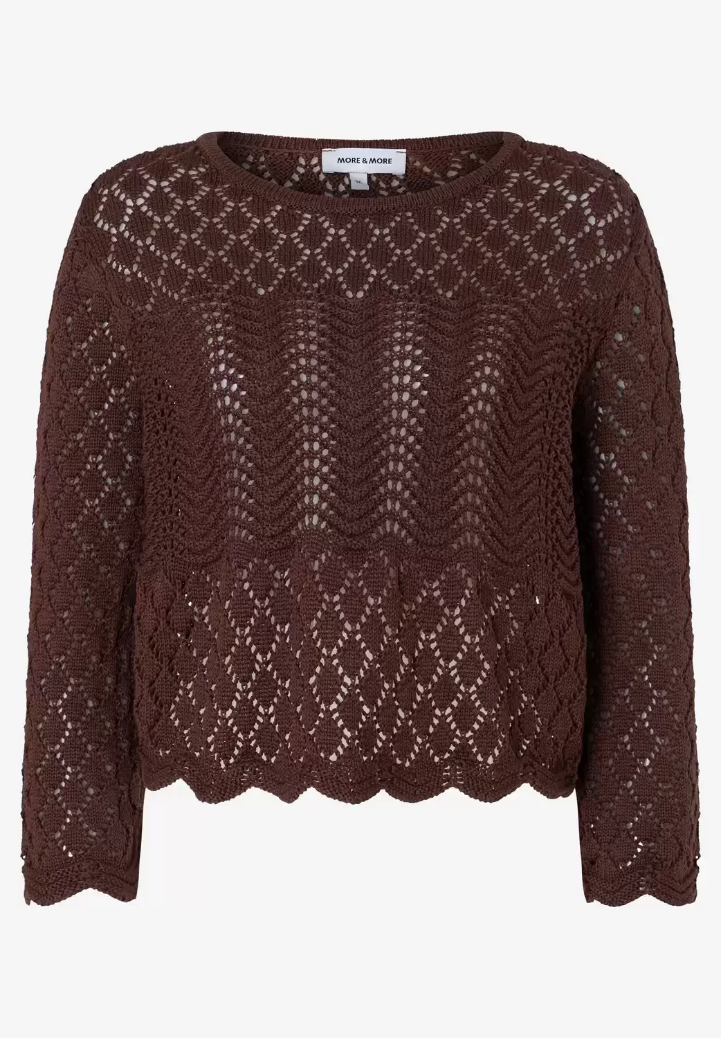 Ajour Pullover, 3/4 Sleeve