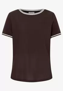 Blusenshirt mit Kontrastabschlüssen