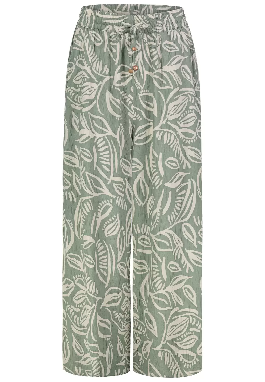 Damen, Hose Non Denim, leaves: hedge green-nude beige