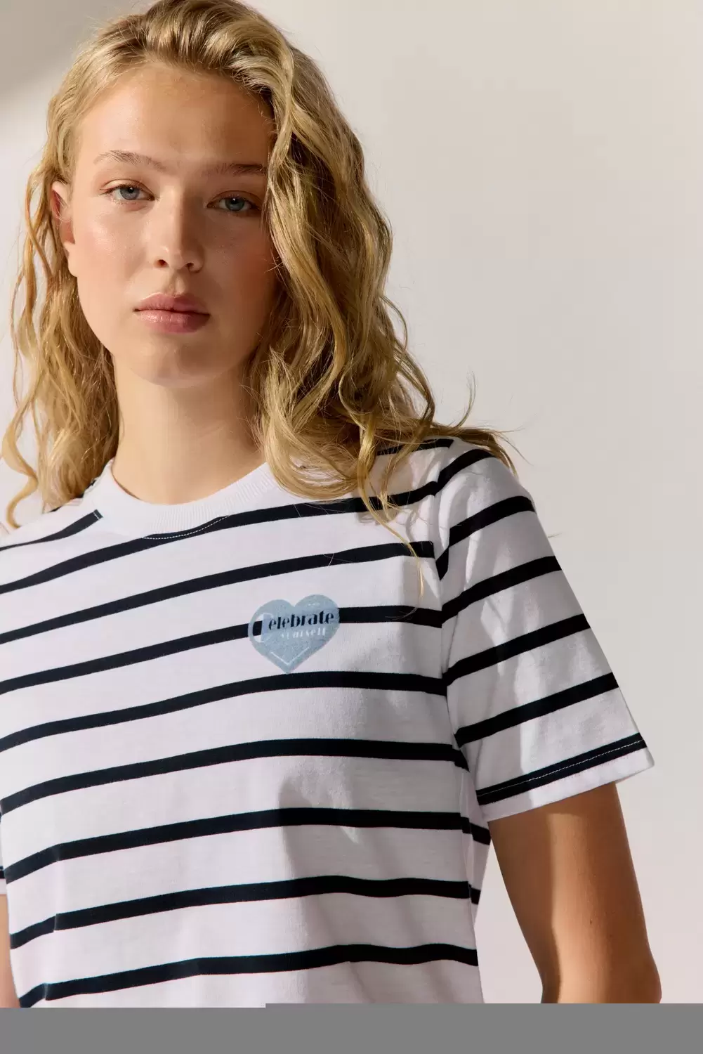 T-Shirt ðMusic Love` striped