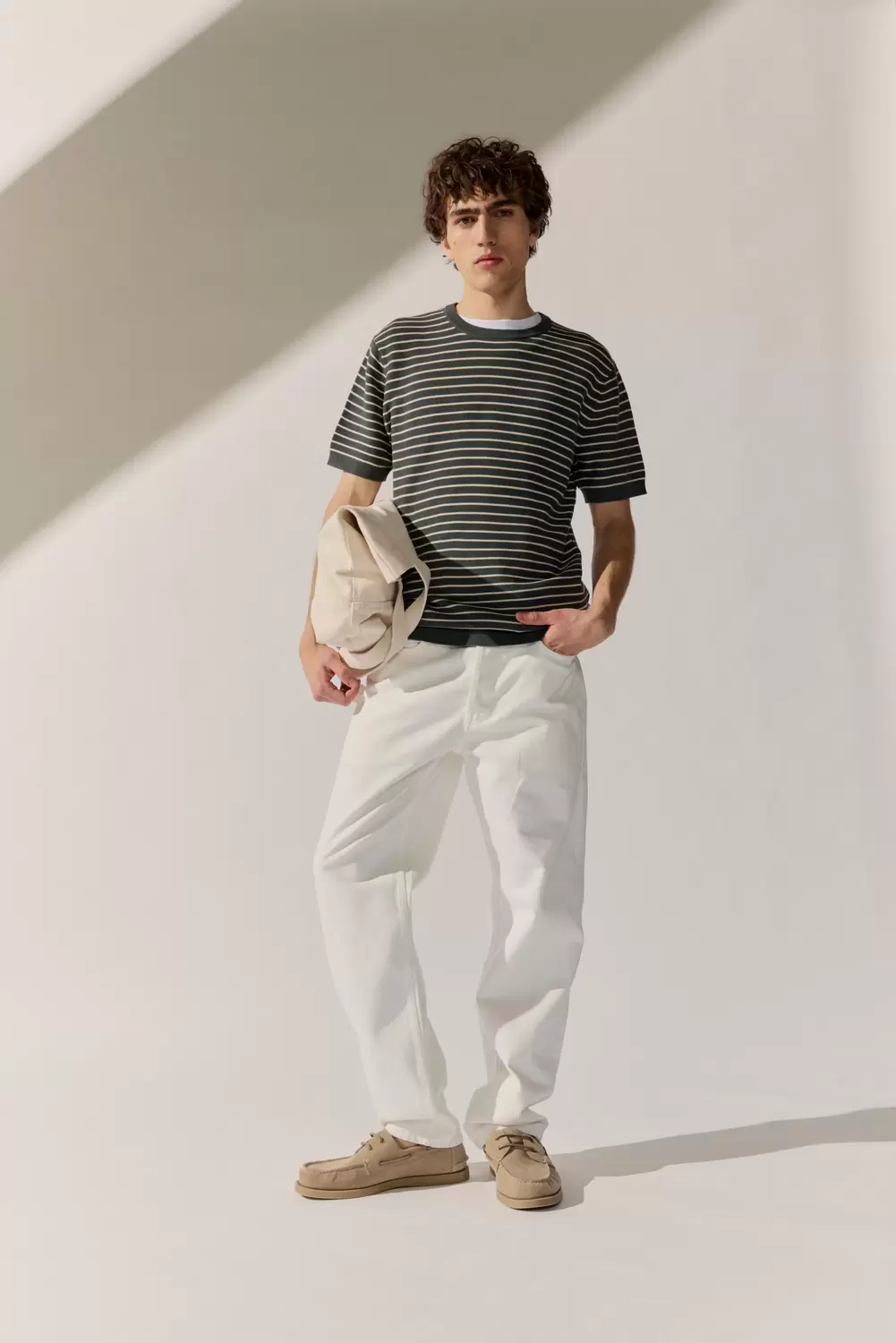 Rundhals Strick Shirt 1/2 Arm male